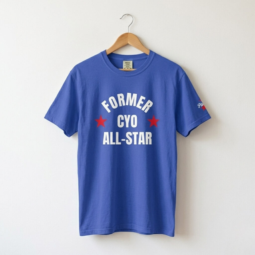 Funny former CYO all-star royal blue t-shirt by Phillygoat