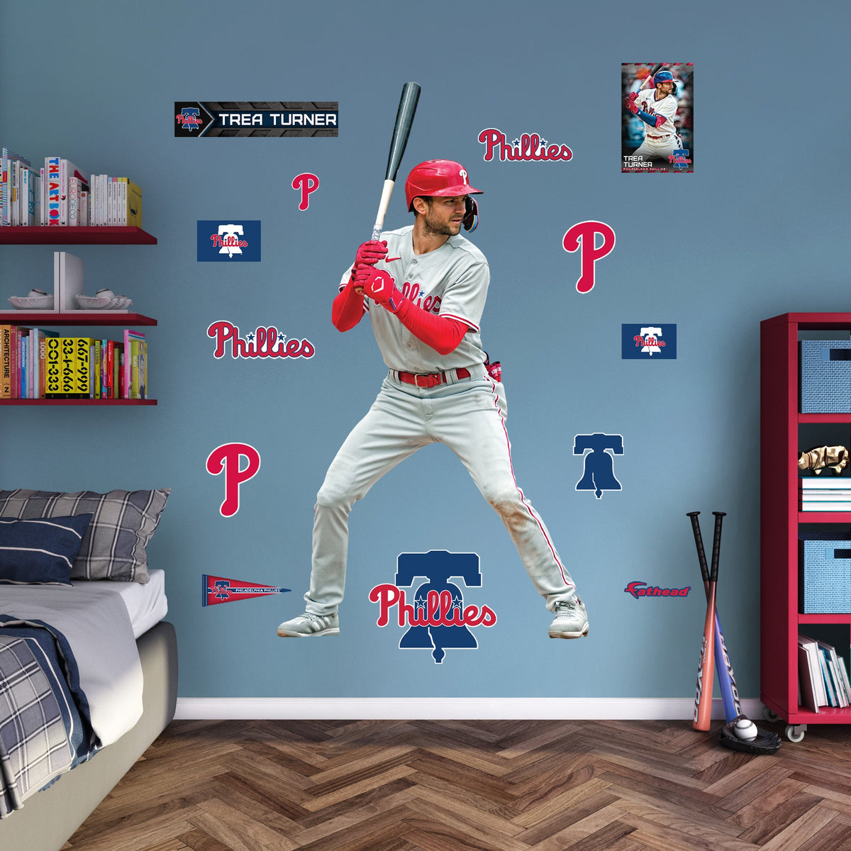 Trea Turner - RealBig Collection - Official MLB - Philadelphia Phillies - Reusable Vinyl Wall Decals