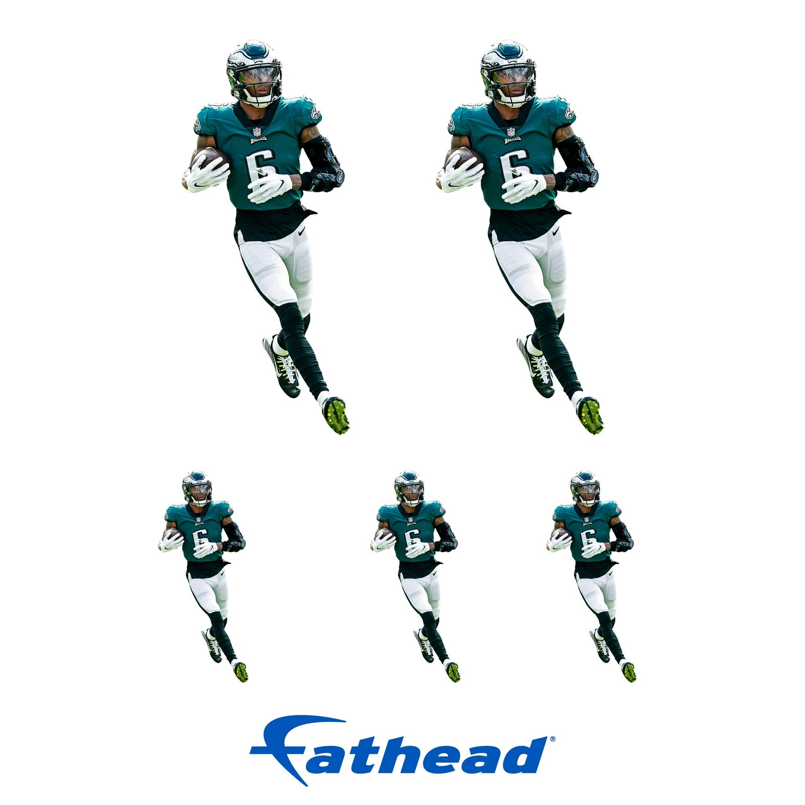 DeVonta Smith - 5 Minis (Mixed Sizes) - Official NFL - Philadelphia Eagles - Reusable Vinyl Decals