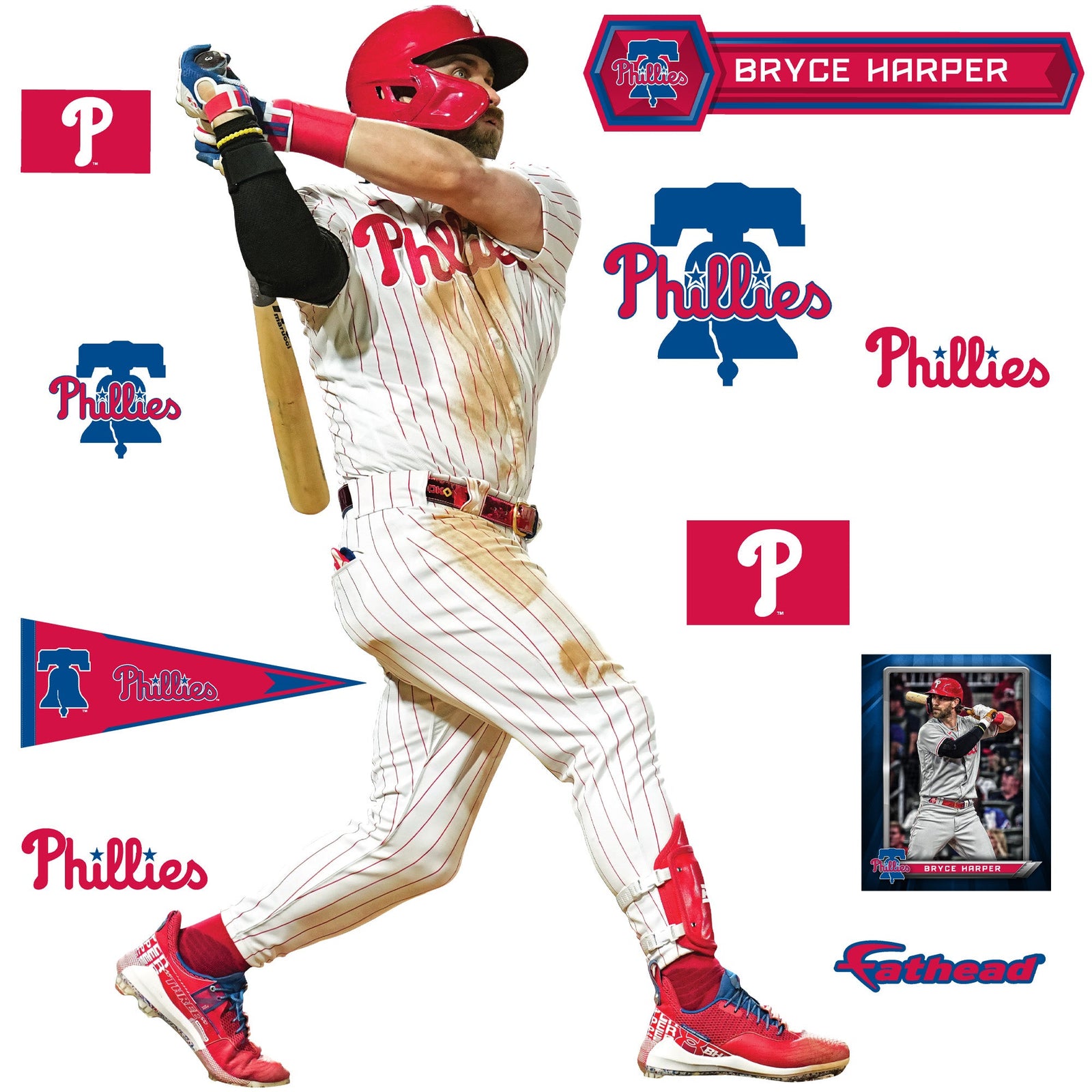 Bryce Harper - RealBig Collection - Official MLB - Philadelphia Phillies - Reusable Vinyl Wall Decals #4