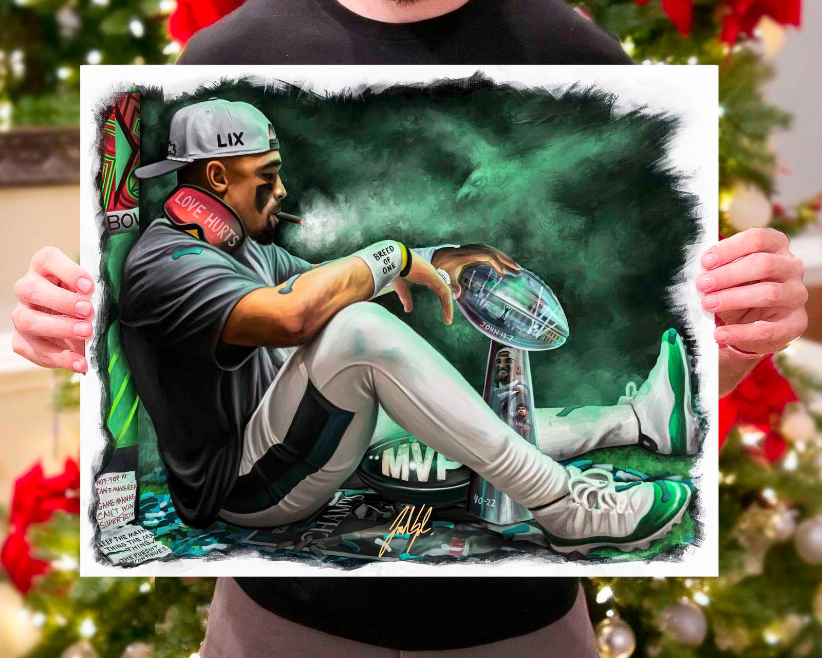 "Jalen Hurts 'MAIN THING'" Art Piece