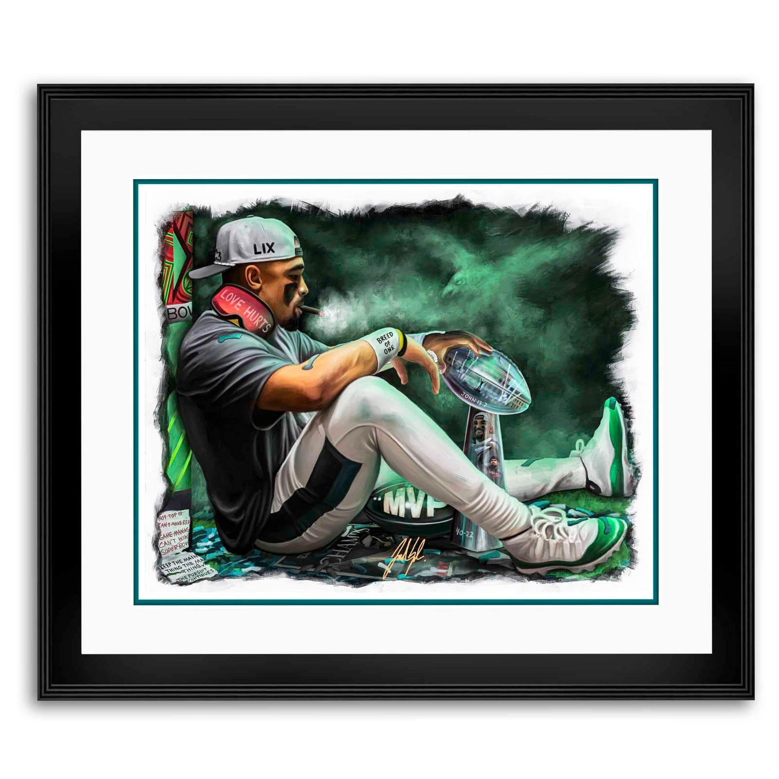 "Jalen Hurts 'MAIN THING'" Art Piece