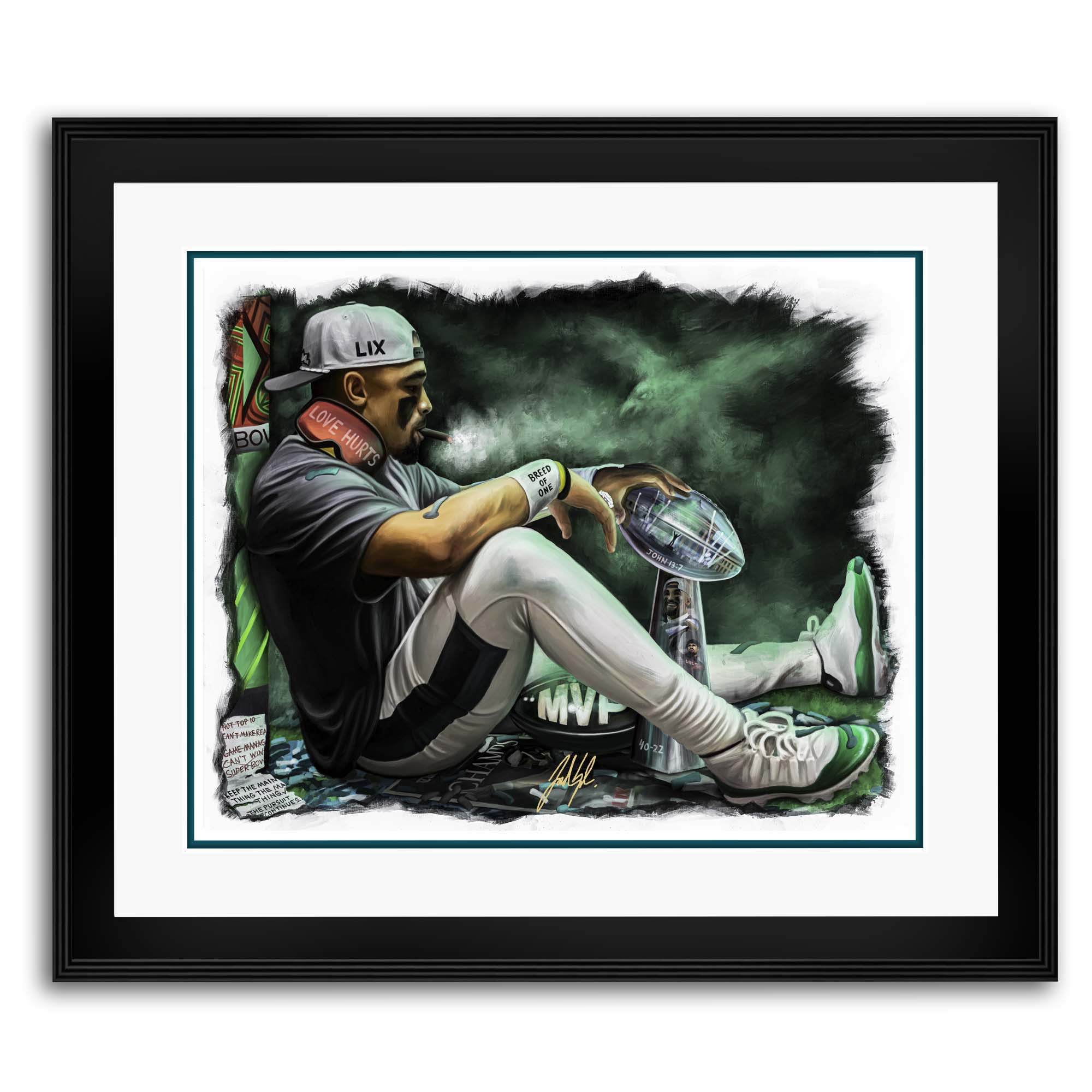 "Jalen Hurts 'MAIN THING'" Art Piece