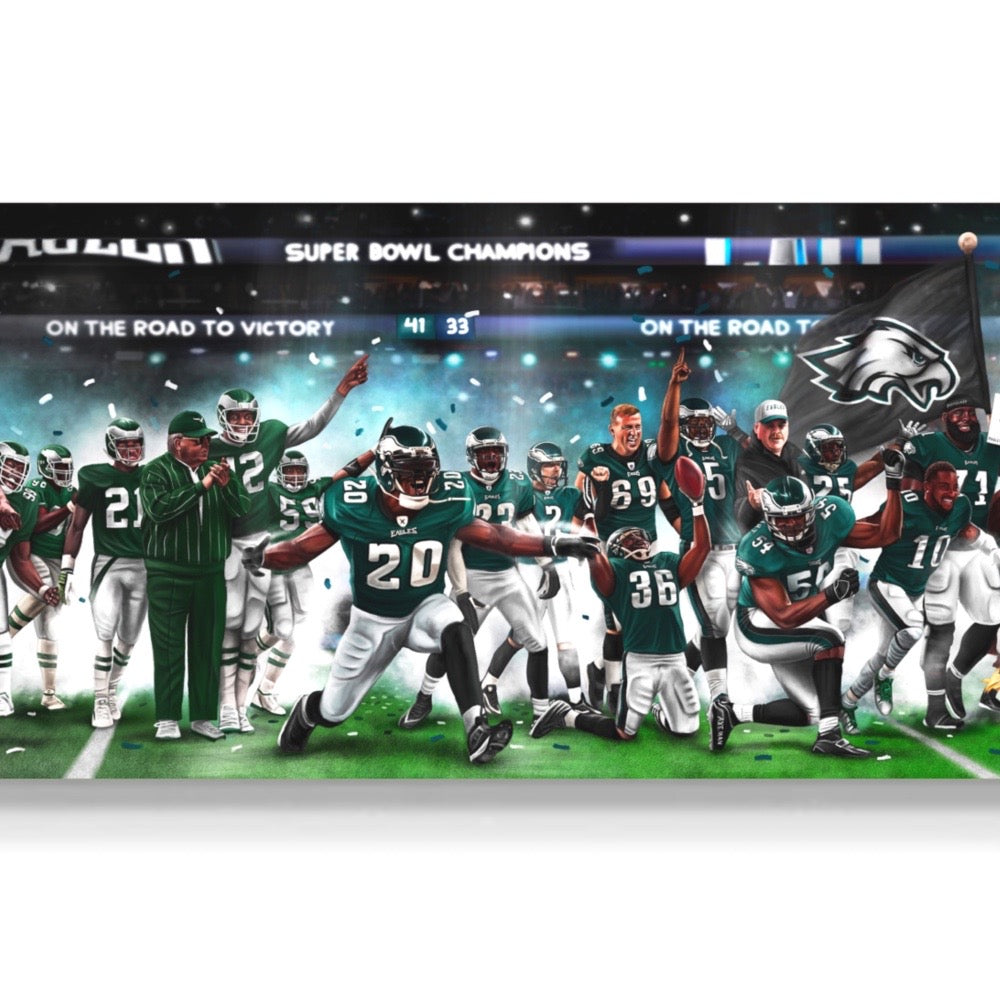 "Eagles Legacy "ON THE ROAD TO VICTORY" Art Piece