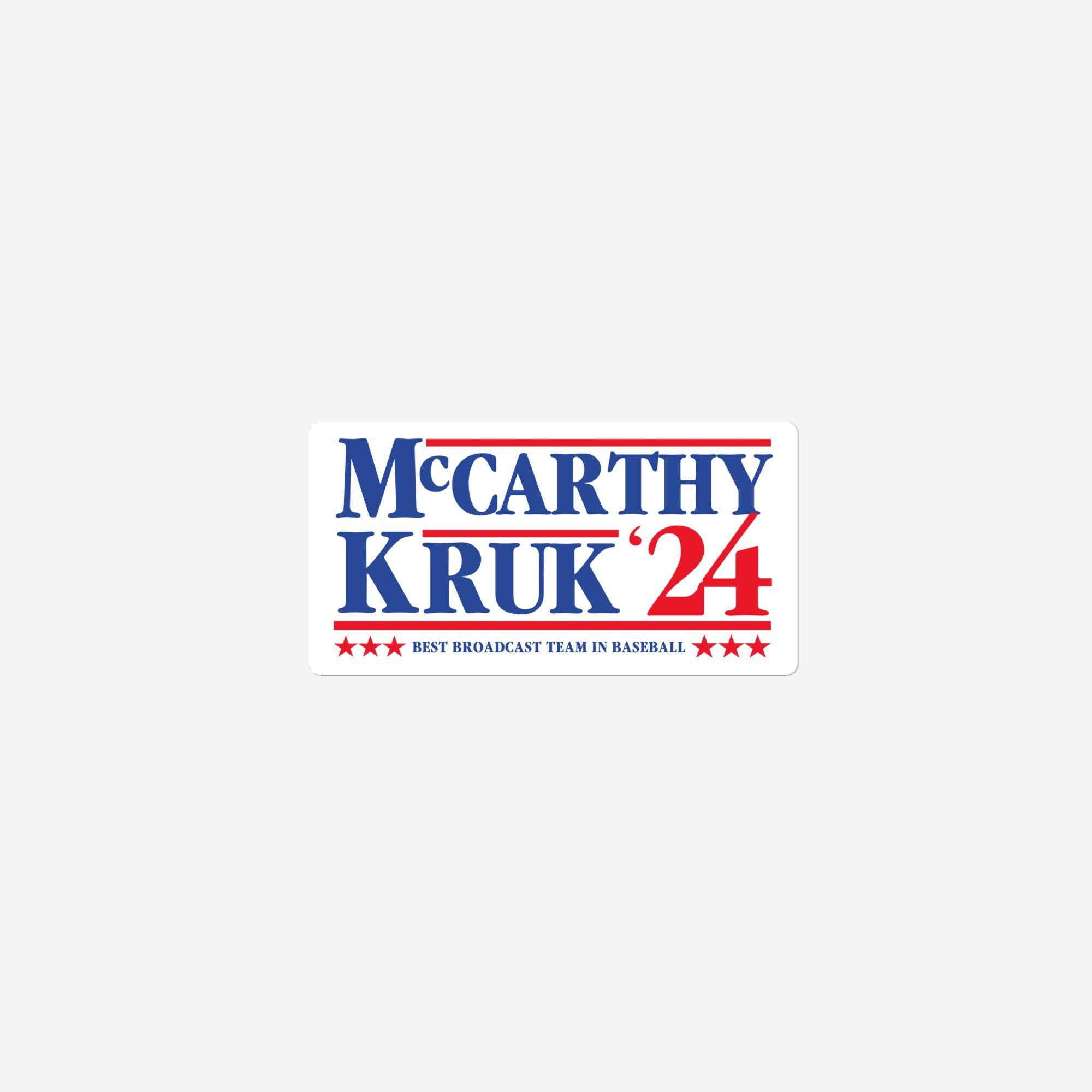 "McCarthy & Kruk '24" Sticker