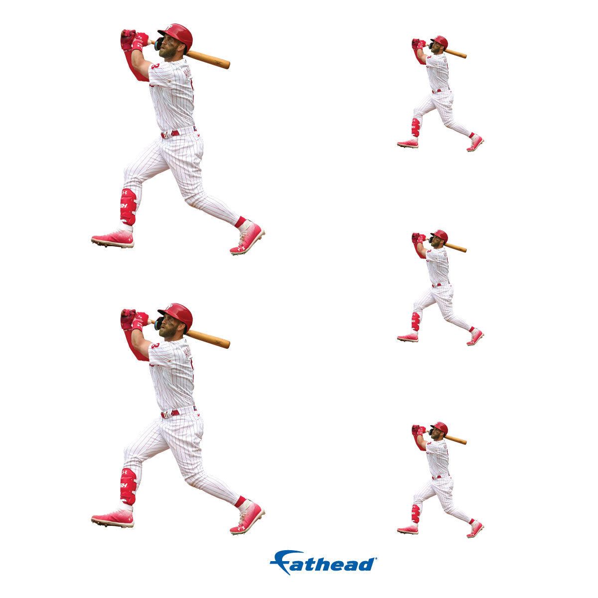 Bryce Harper - 5 Player Minis (Mixed Sizes) - Official MLB - Philadelphia Phillies - Reusable Vinyl Decals