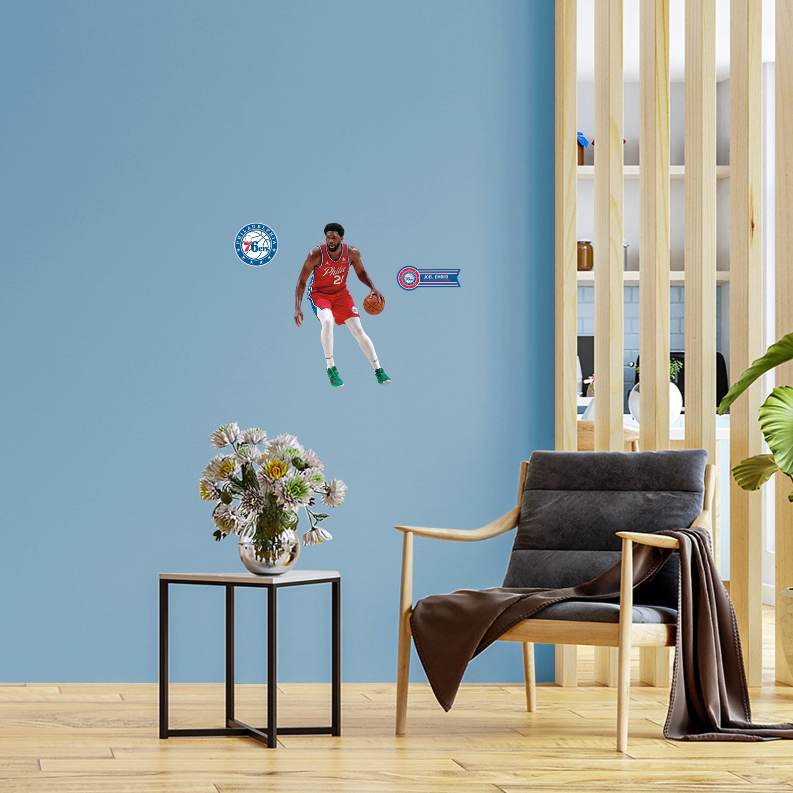 Joel Embiid - RealBig Statement Jersey Collection - Official NBA - Philadelphia 76ers - Reusable Vinyl Wall Decals