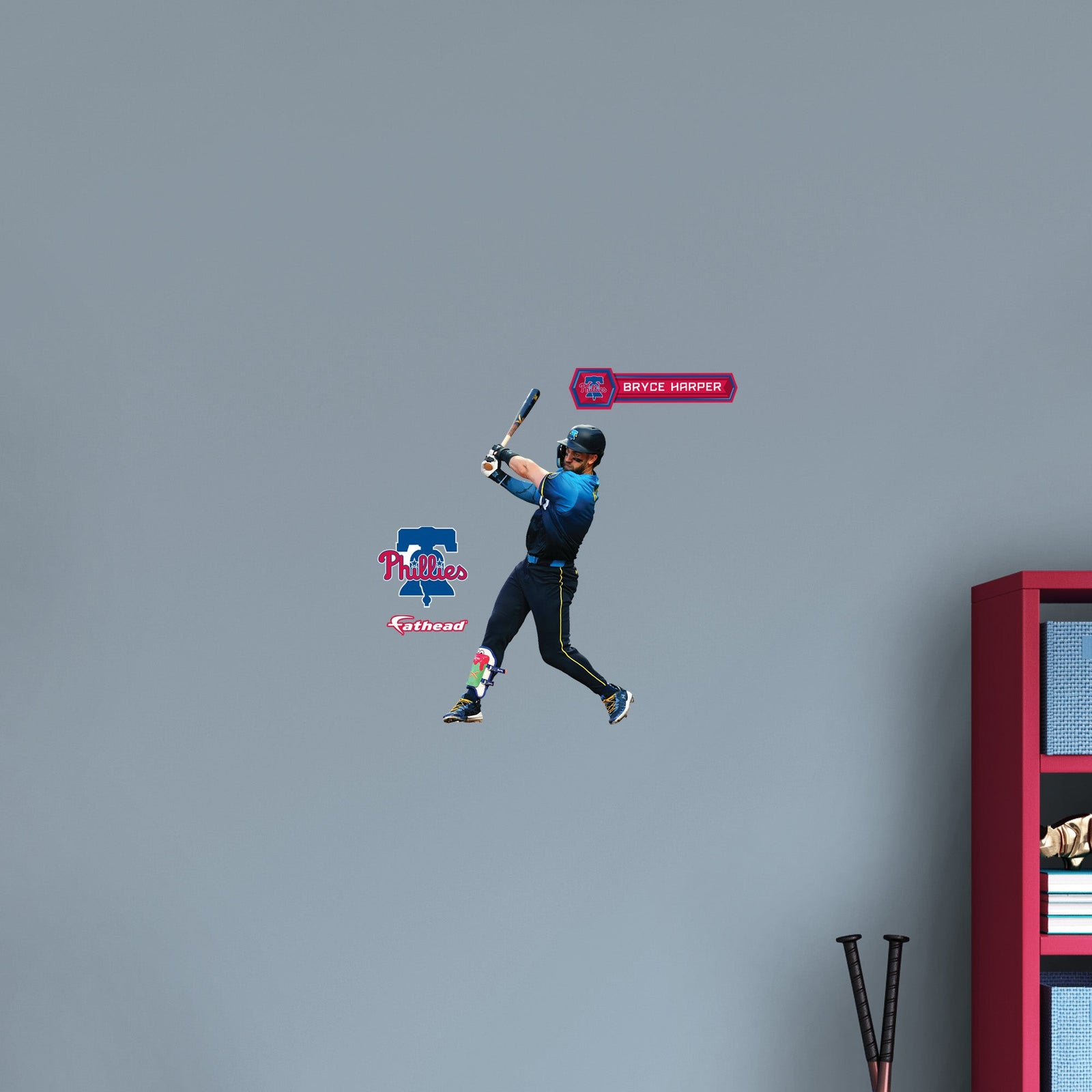 Bryce Harper City Connect - RealBig Collection - Official MLB - Philadelphia Phillies - Reusable Vinyl Wall Decals