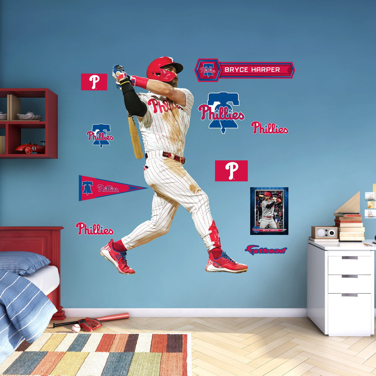 Bryce Harper - RealBig Collection - Official MLB - Philadelphia Phillies - Reusable Vinyl Wall Decals #4