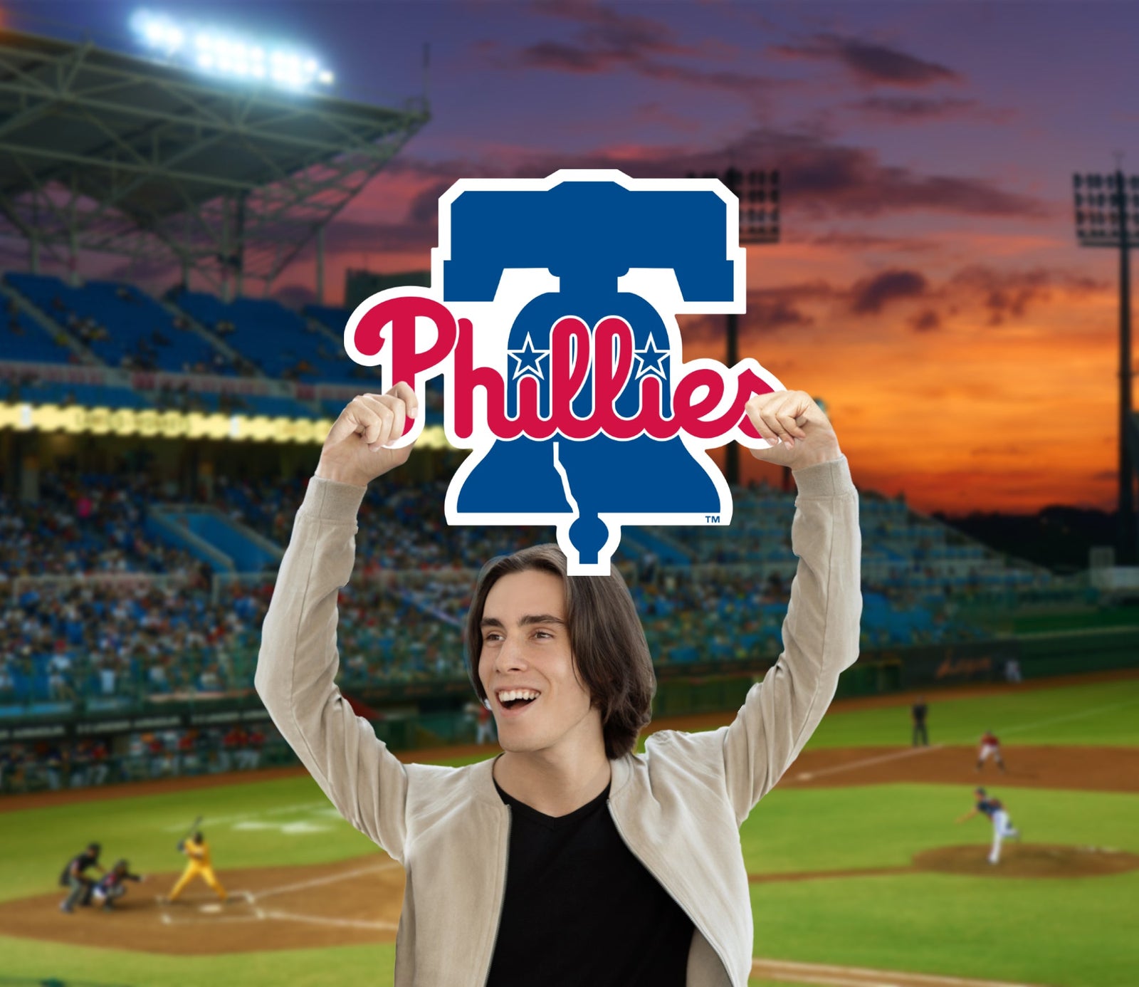 Logo - Big Head - Official MLB - Philadelphia Phillies - Foam Core Cutout