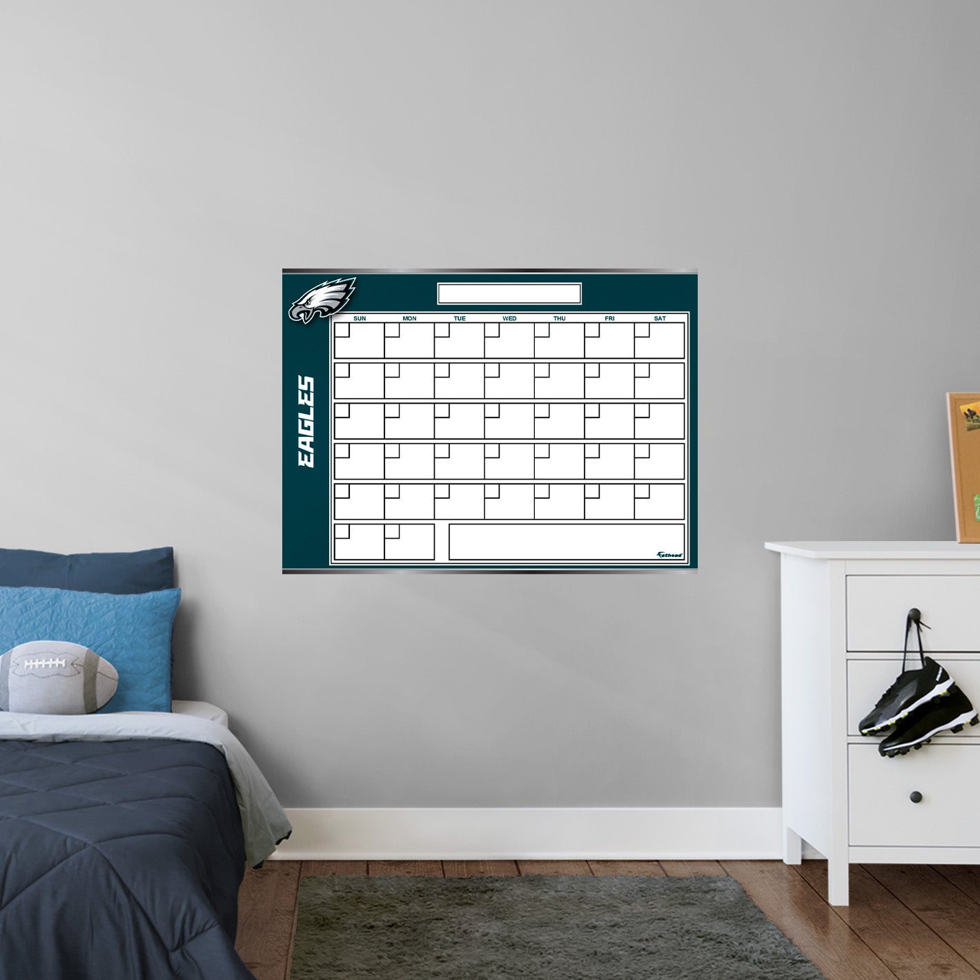 Philadelphia Eagles - Dry Erase Calendar - Official NFL - Reusable Vinyl Wall Decal