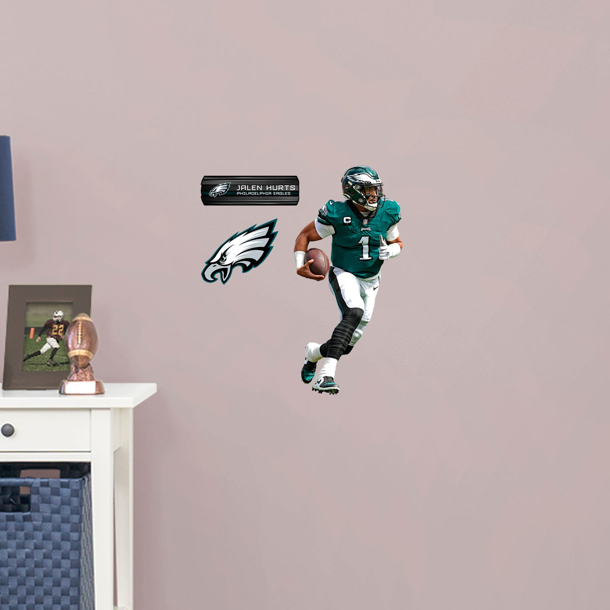 Jalen Hurts - RealBig Collection - Official NFL - Philadelphia Eagles - Reusable Vinyl Wall Decals