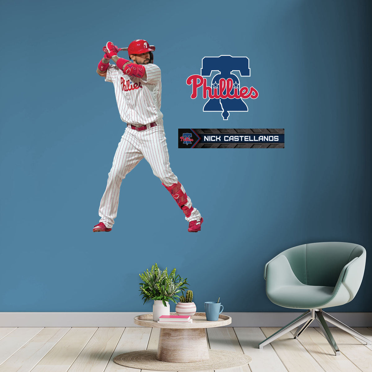 Nick Castellanos - RealBig Collection - Official MLB - Philadelphia Phillies - Reusable Vinyl Wall Decals