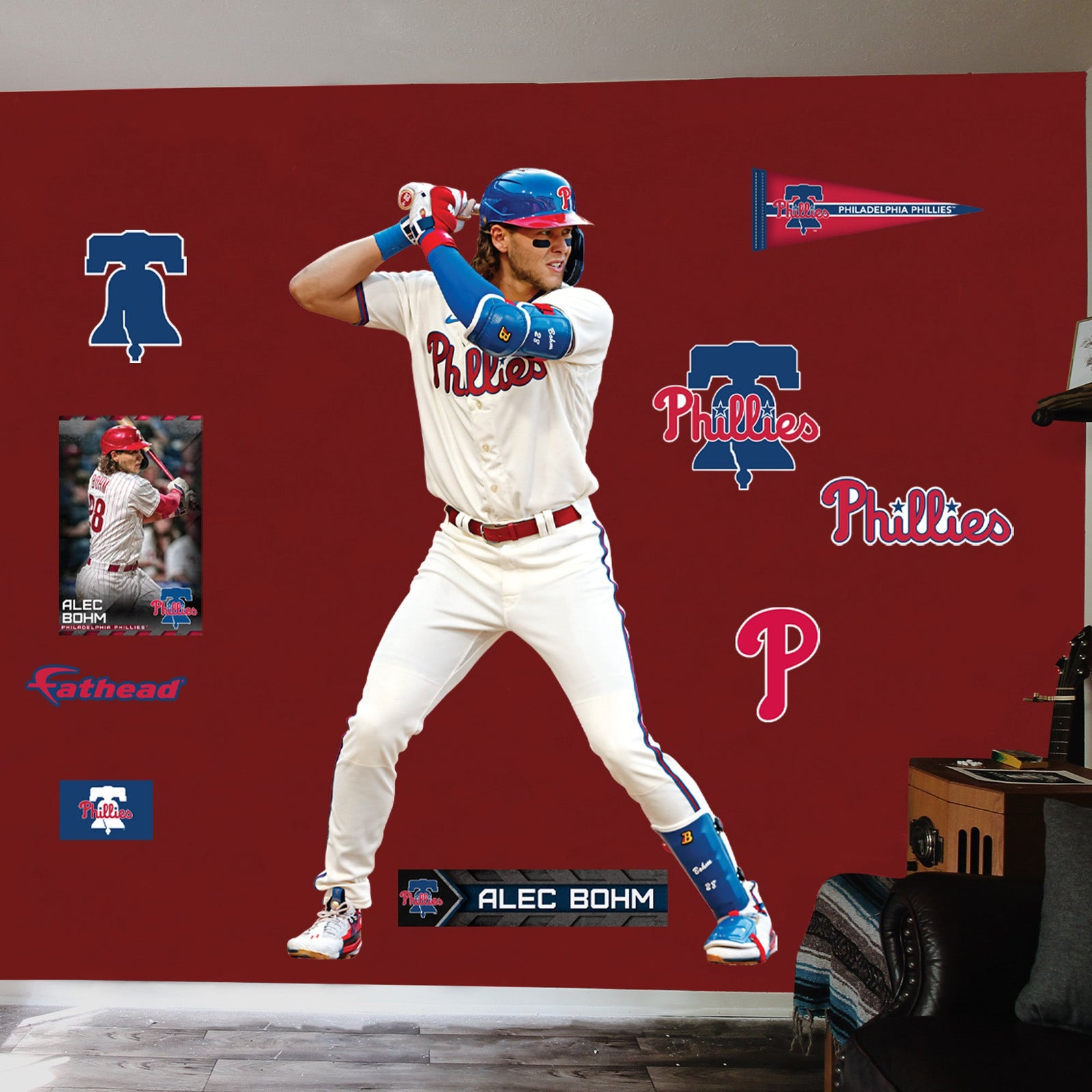 Alec Bohm - RealBig Collection - Official MLB - Philadelphia Phillies - Reusable Vinyl Wall Decals