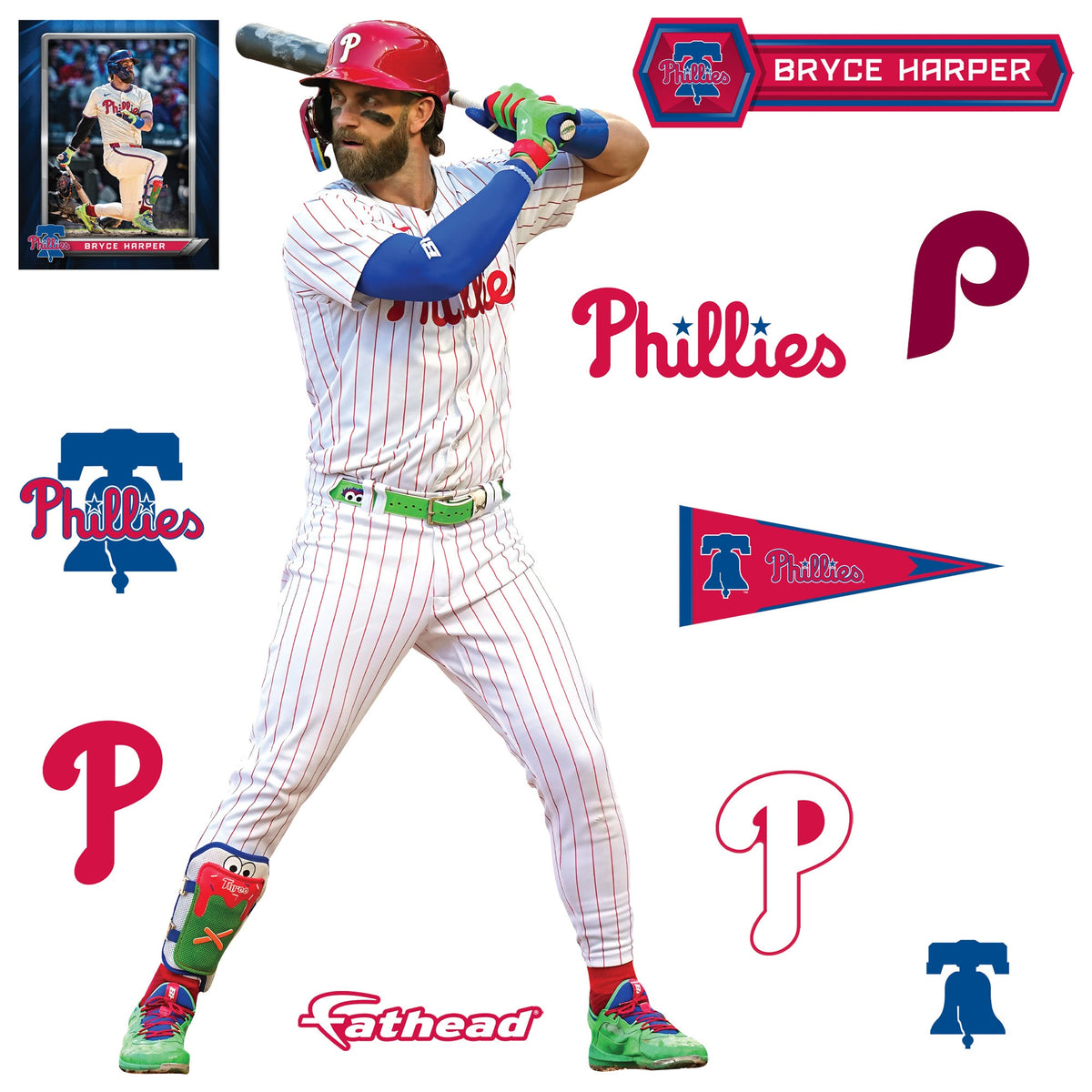 Bryce Harper - RealBig Collection - Official MLB - Philadelphia Phillies - Reusable Vinyl Wall Decals #5