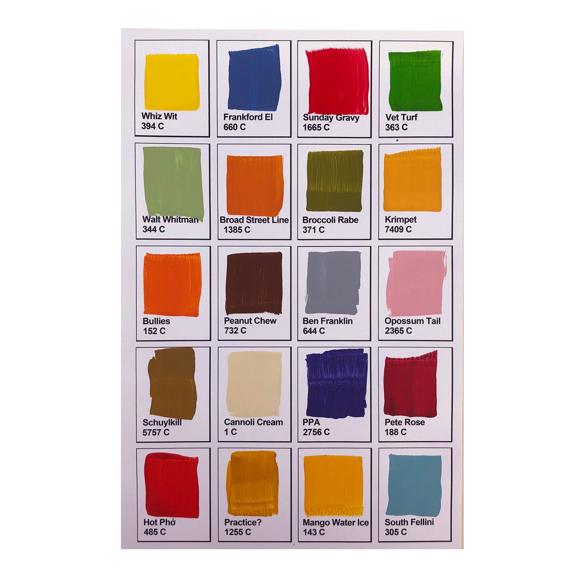 "Palette of Philadelphia" Hand Painted Print 11x17 (limited edition)