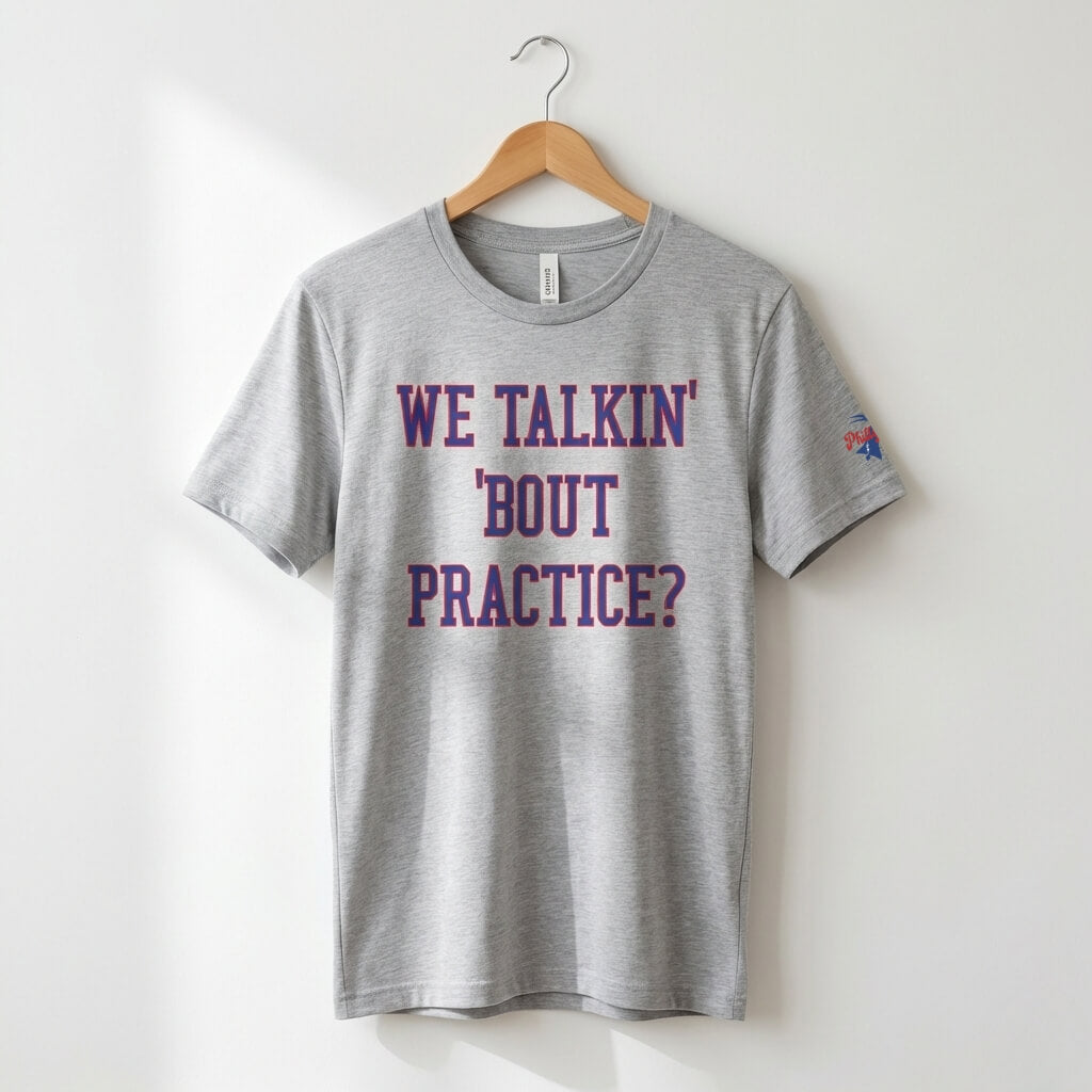 Philadelphia 76ers funny Allen Iverson practice athletic heather t-shirt by Phillygoat
