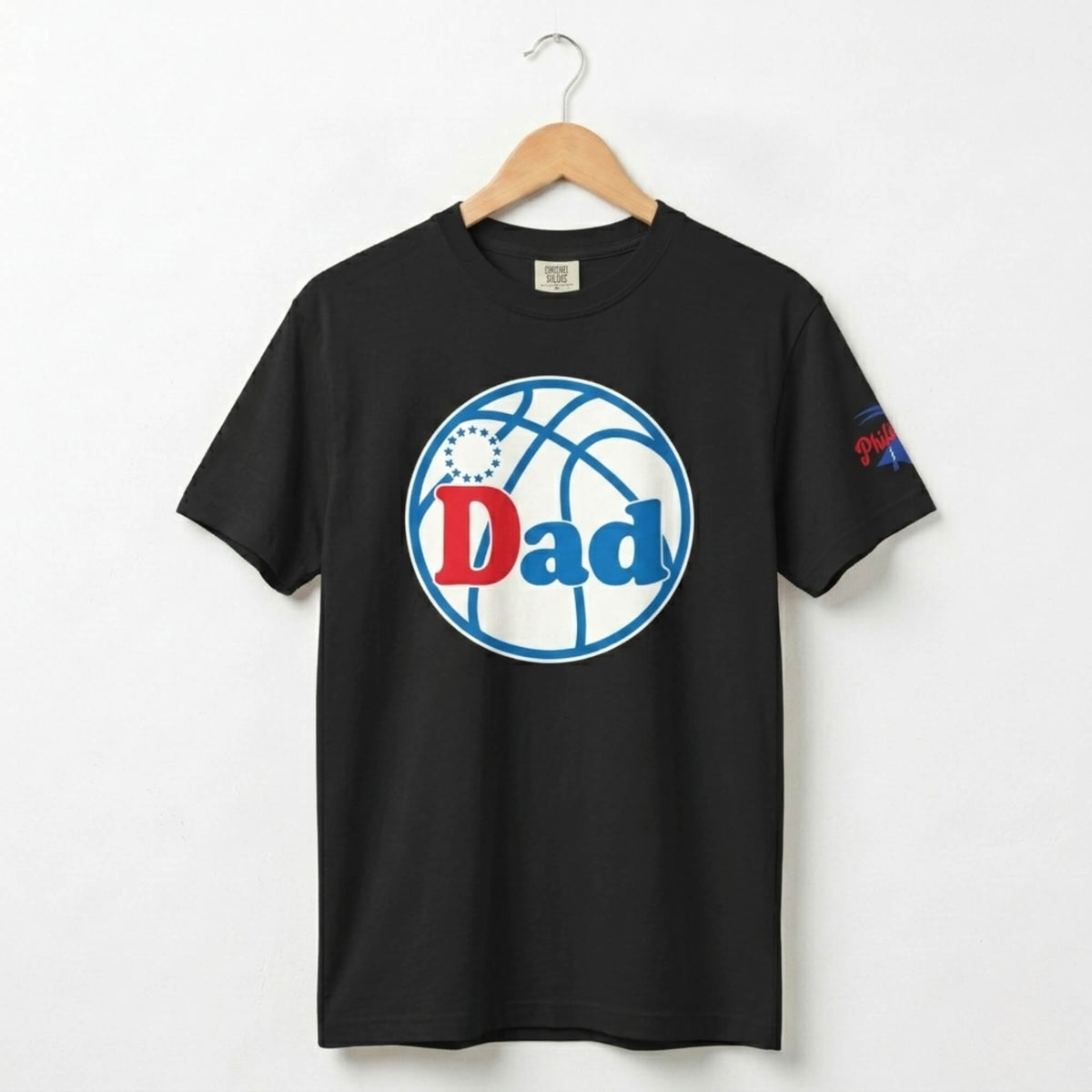Philadelphia 76ers Philly Sixers Dad Father's Day black comfort colors t-shirt by Phillygoat