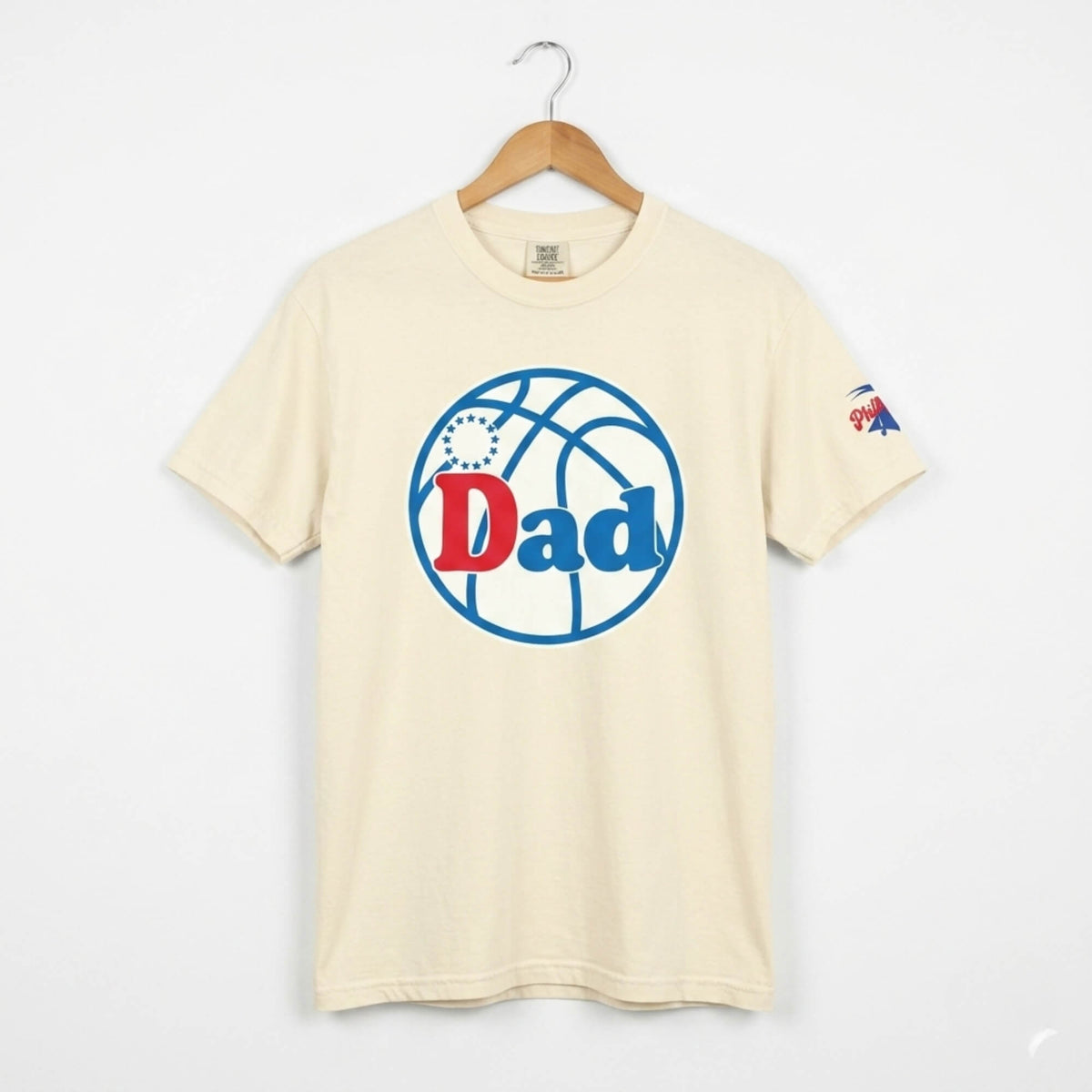 Philadelphia 76ers Philly Sixers Dad Father's Day ivory comfort colors t-shirt by Phillygoat