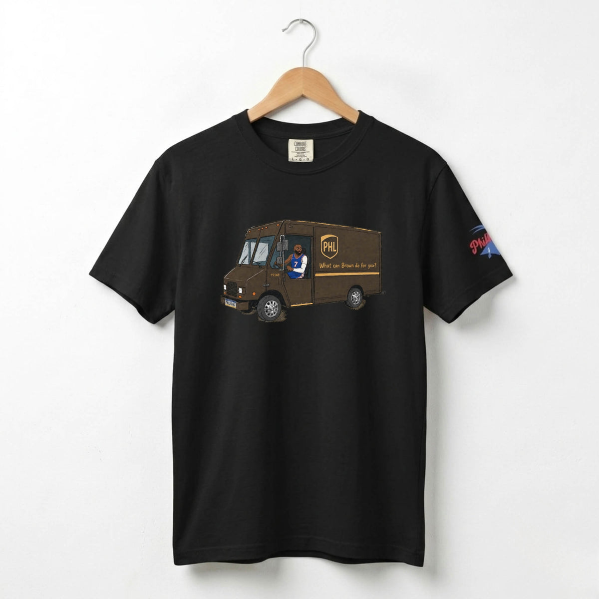 Philadelphia 76ers Jaylen Brown UPS What Can Brown Do for you? black comfort colors t-shirt by Phillygoat