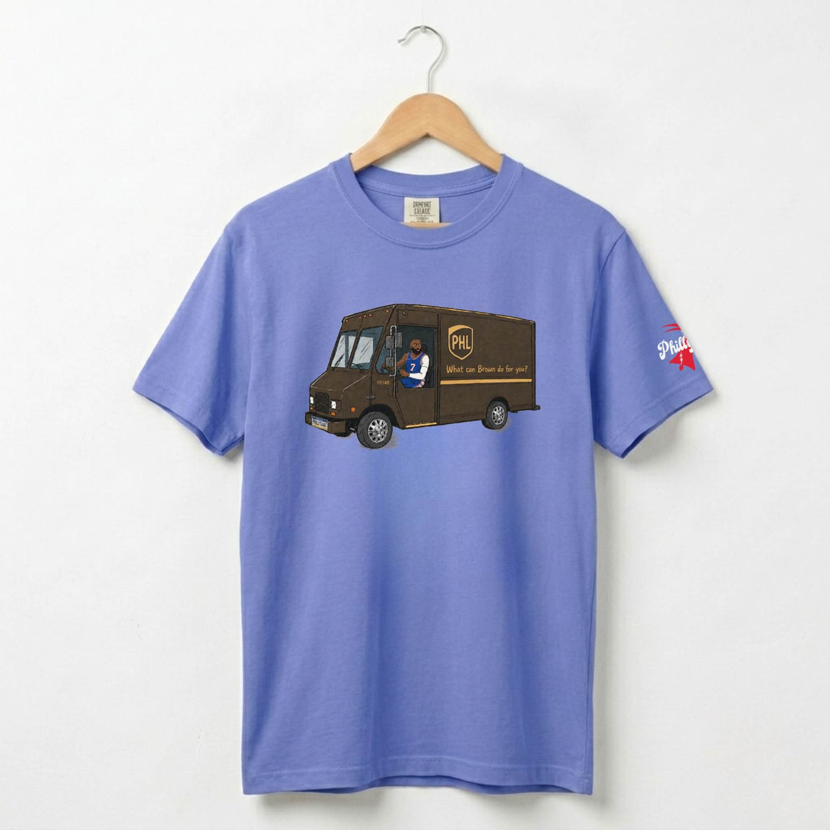 Philadelphia 76ers Jaylen Brown UPS What Can Brown Do for you? royal blue comfort colors t-shirt by Phillygoat