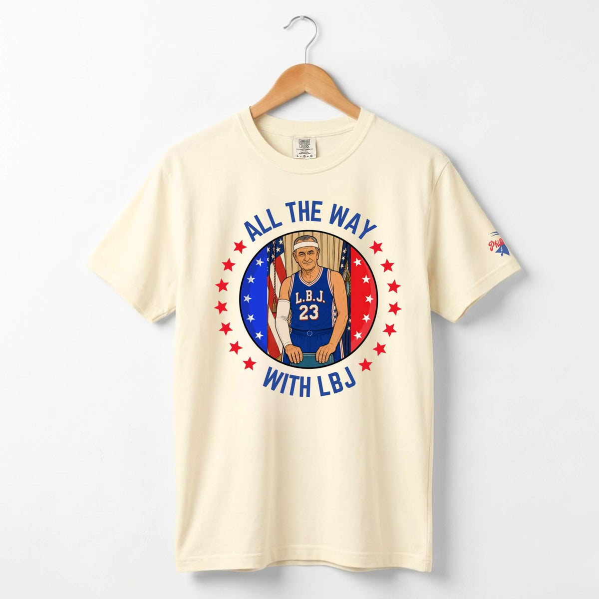 Philadelphia 76ers LeBron James All the Way with LBJ funny ivory comfort colors t-shirt by Phillygoat