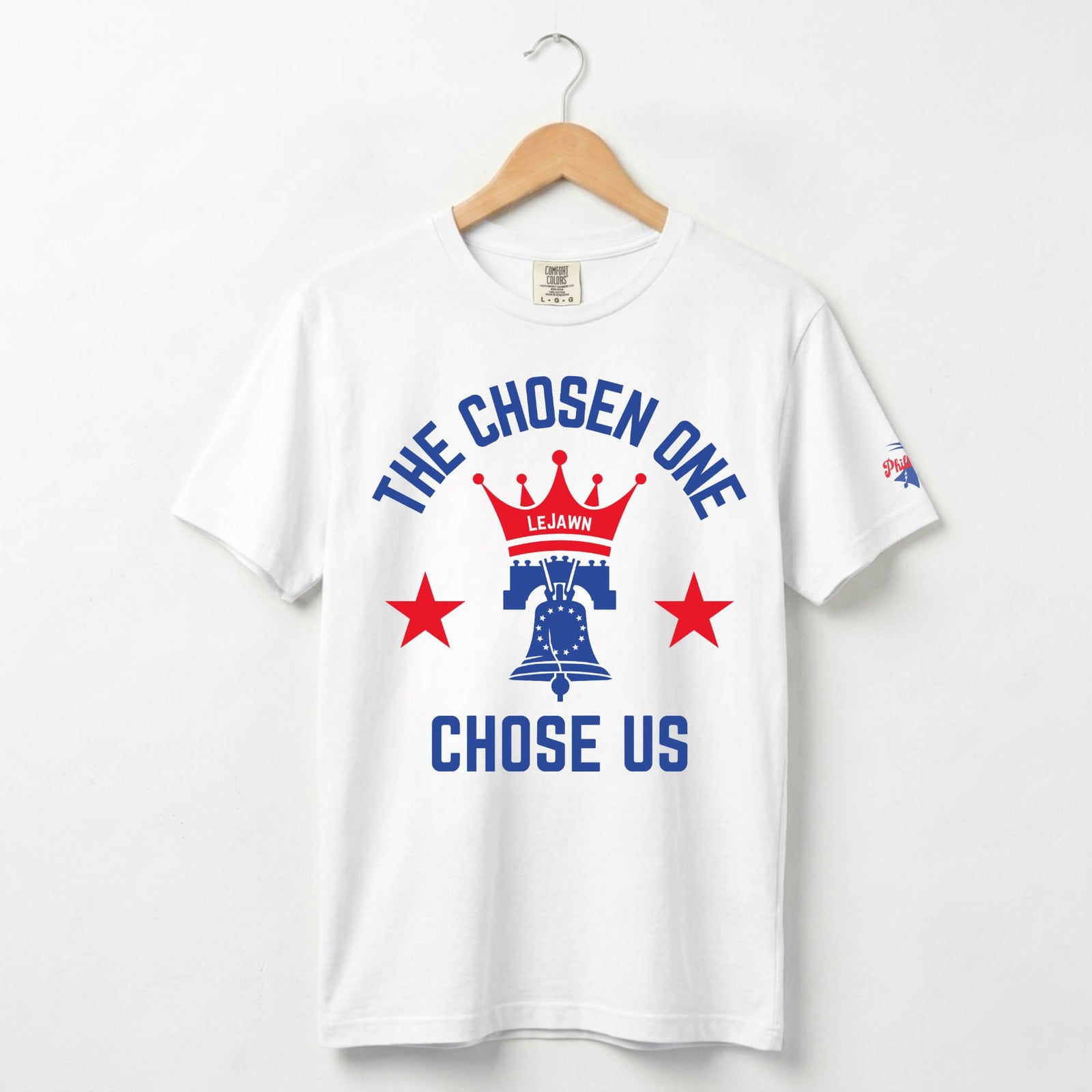 Philadelphia 76ers LeBron James the Chosen One Chose Us white Comfort Colors t-shirt by Phillygoat
