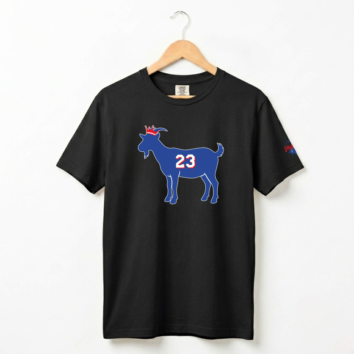 Philadelphia 76ers LeBron James GOAT ivory comfort colors t-shirt by Phillygoat