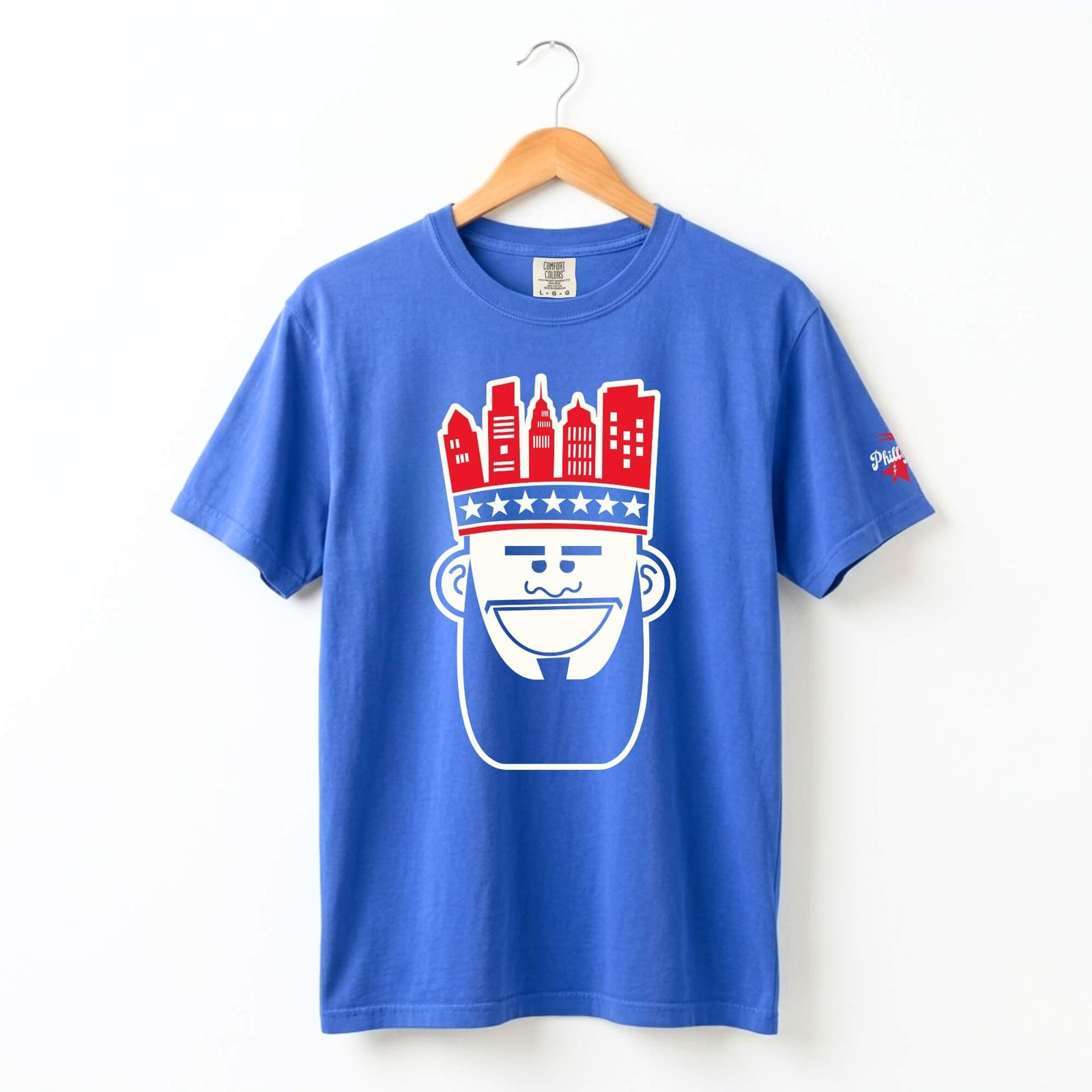 Philadelphia 76ers Lebron James Philly King blue comfort colors t-shirt by Phillygoat