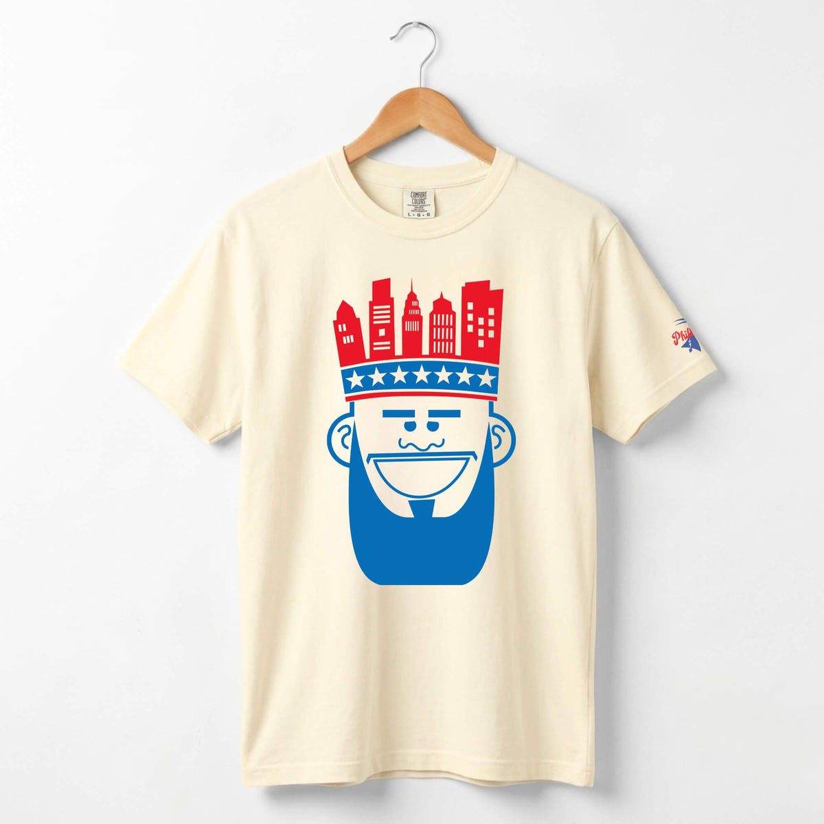 Philadelphia 76ers Lebron James Philly King ivory comfort colors t-shirt by Phillygoat