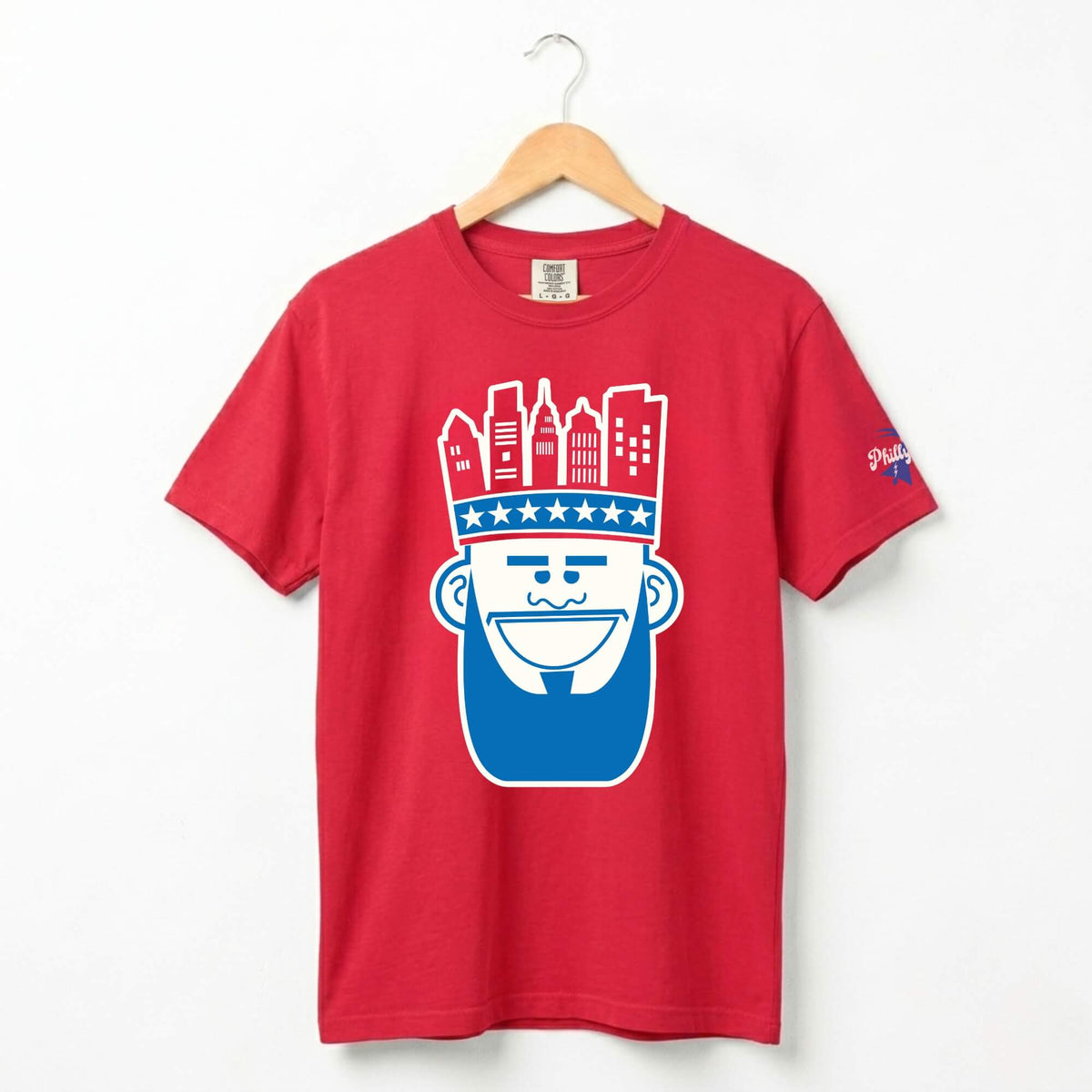 Philadelphia 76ers Lebron James Philly King red comfort colors t-shirt by Phillygoat