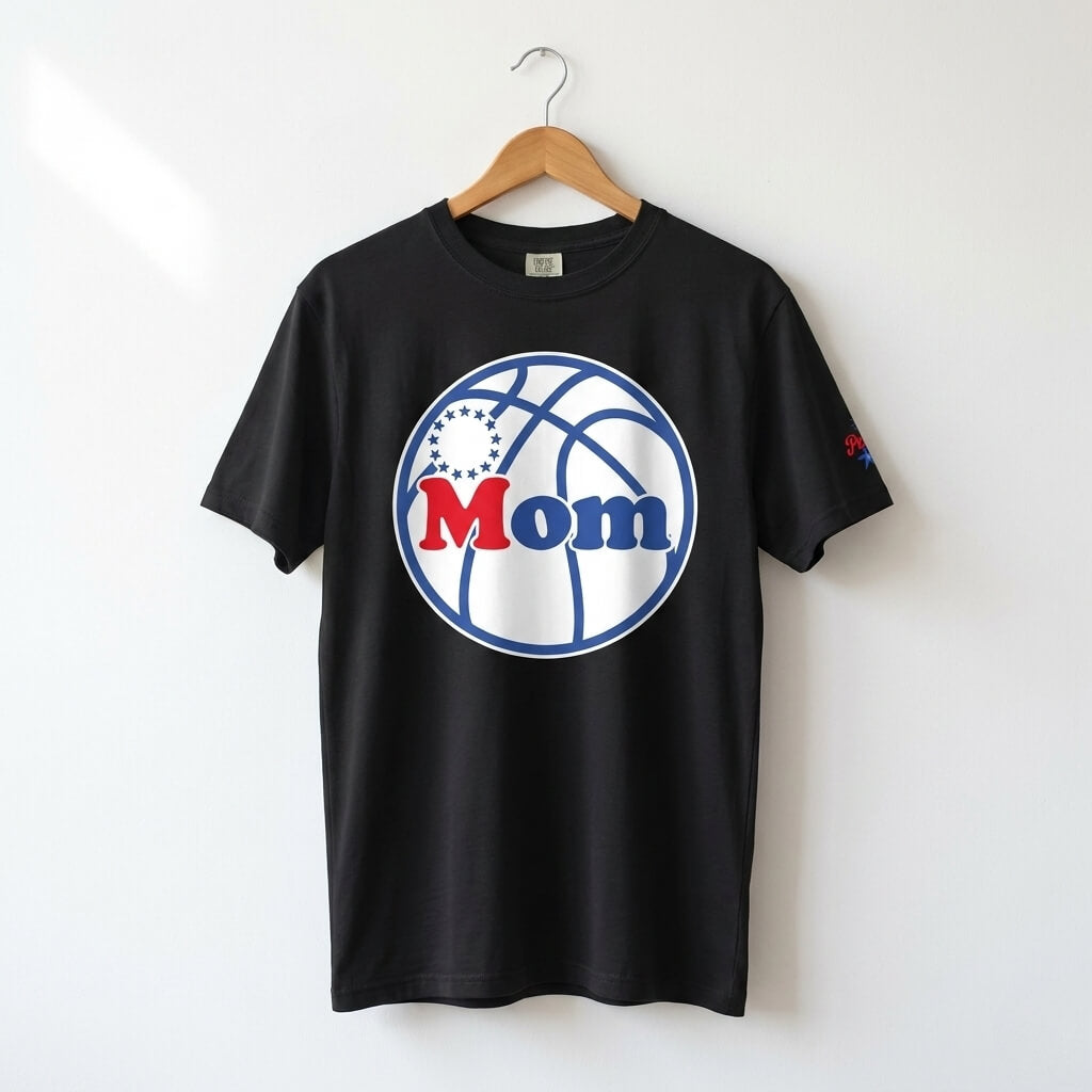 Philadelphia 76ers Sixers Mom royal back comfort colors t-shirt by Phillygoat