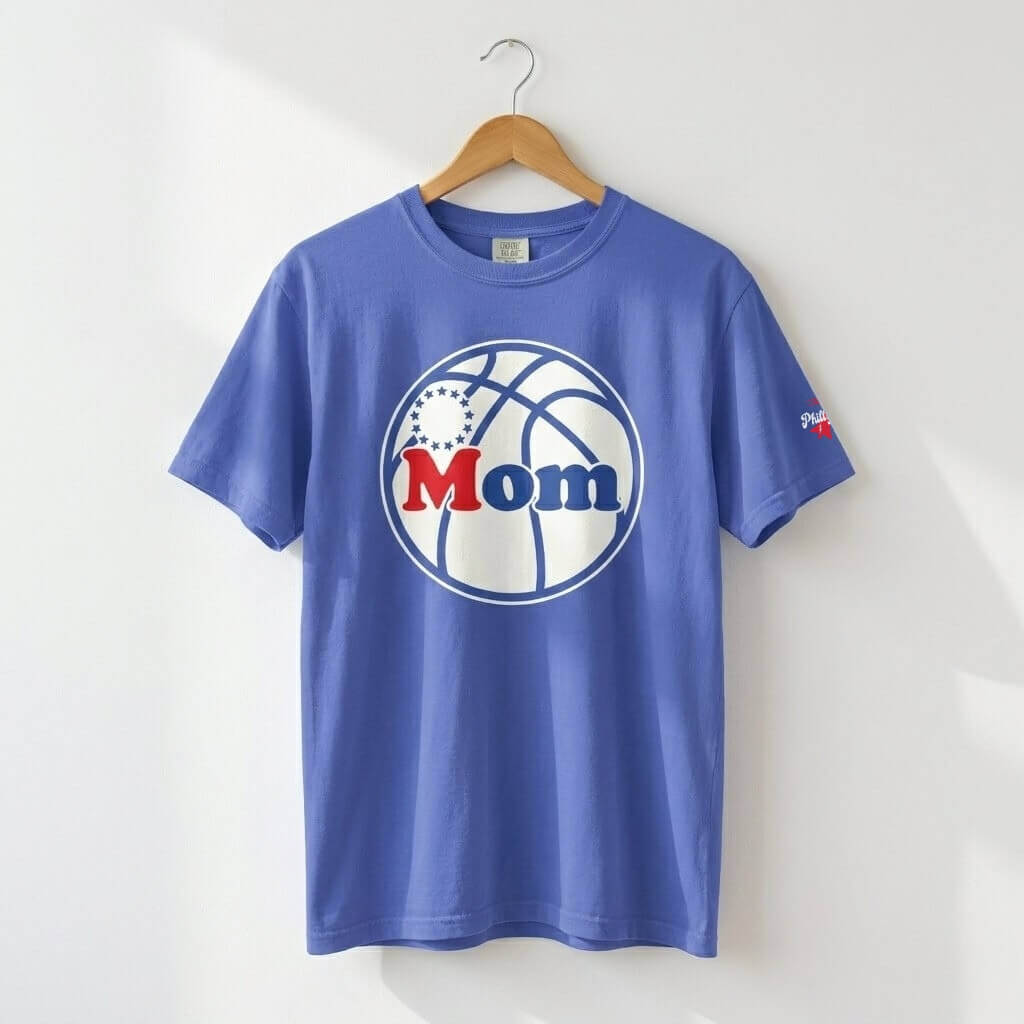 Philadelphia 76ers Mom royal blu comfort colors t-shirt by Phillygoat