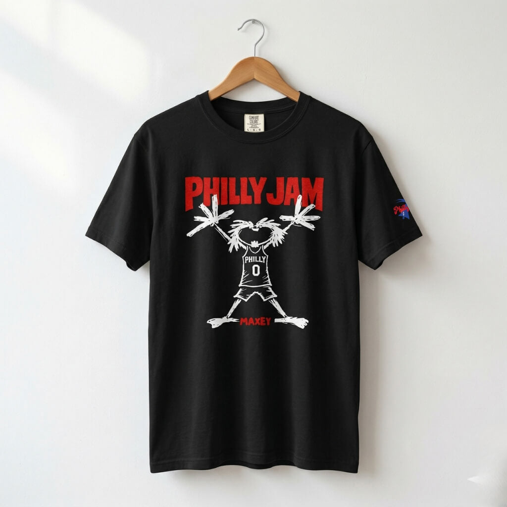 Philadelphia 76ers pearl jame tyrese maxey shirt by Phillygoat