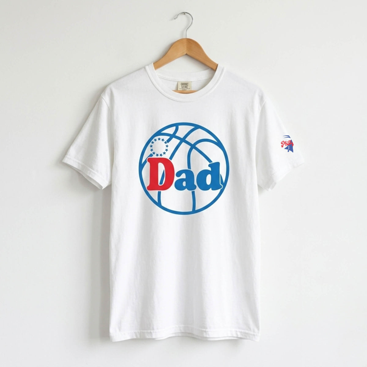 Philadelphia 76ers Philly Sixers Dad Father's Day white comfort colors t-shirt by Phillygoat