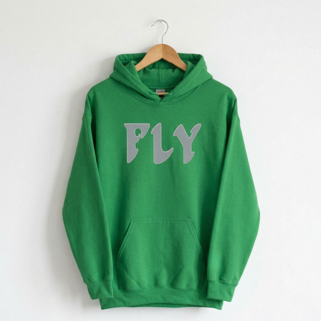Philadelphia Eagles FLY kelly green embroidered hoodie by Phillygoat