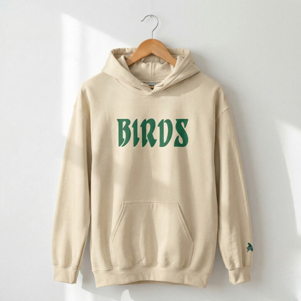 Philadelphia Eagles sand Go Birds embroidered hoodie by Phillygoat