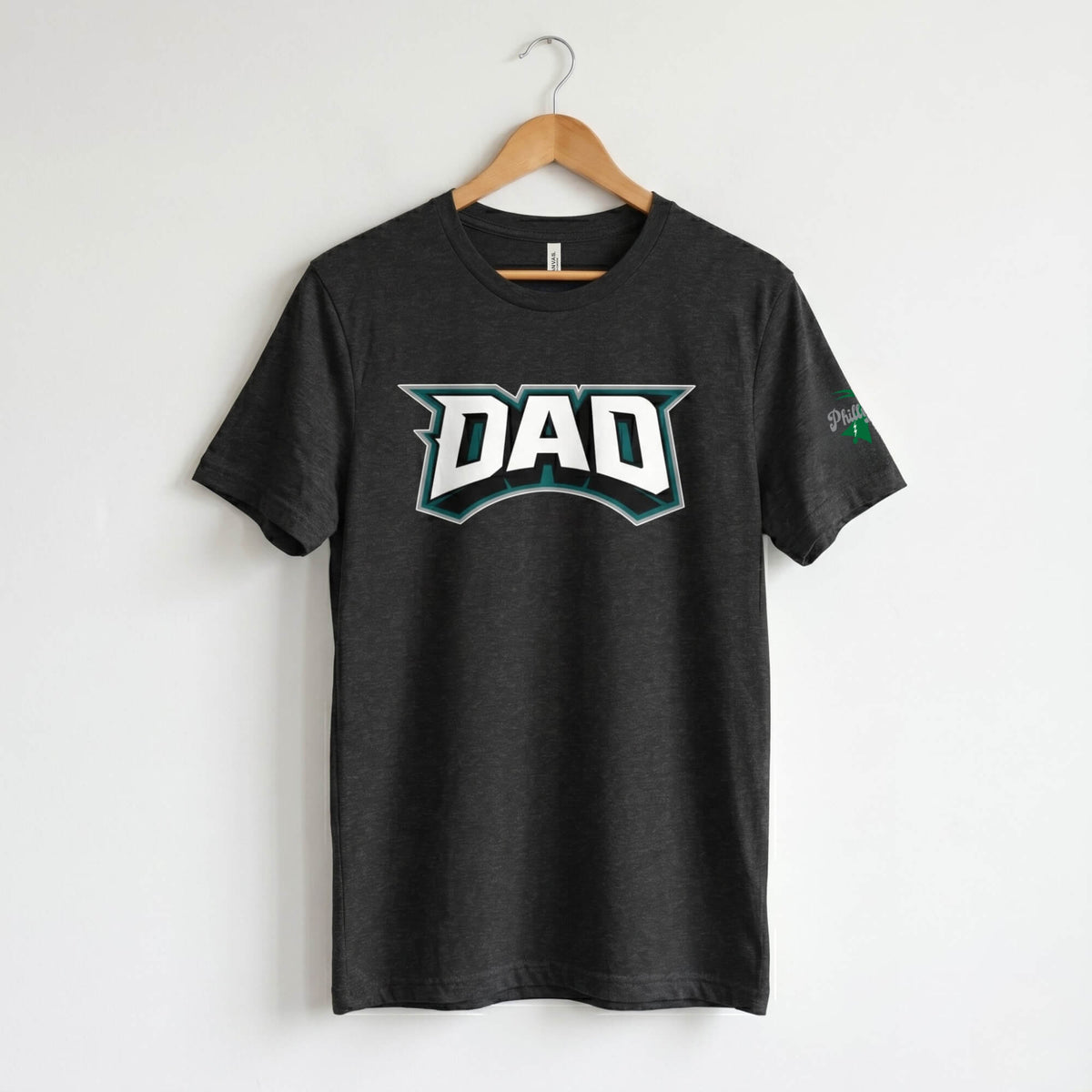 Philadelphia Eagles Father's Day black Dad football t-shirt by Phillygoat