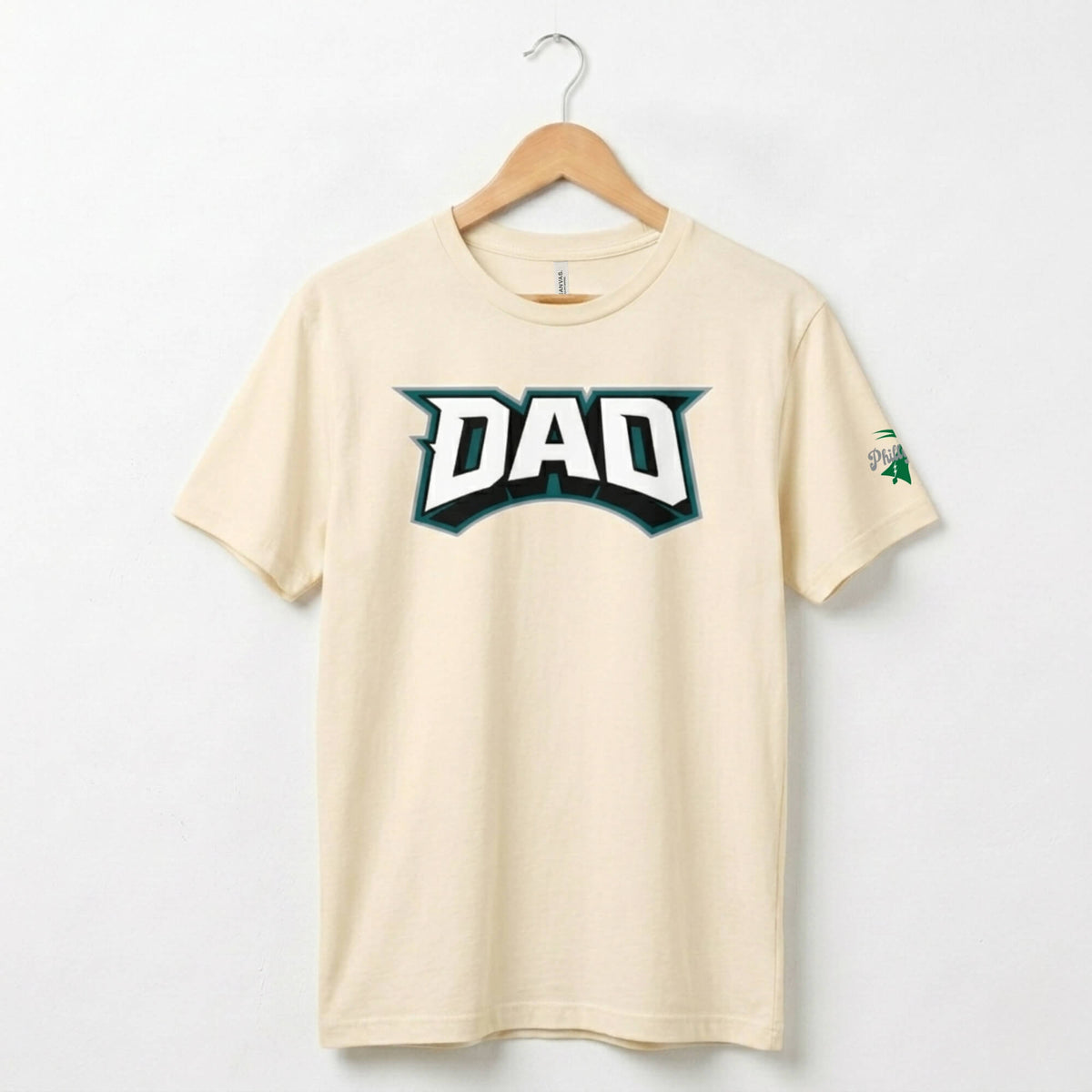 Philadelphia Eagles Father's Day natural Dad football t-shirt by Phillygoat