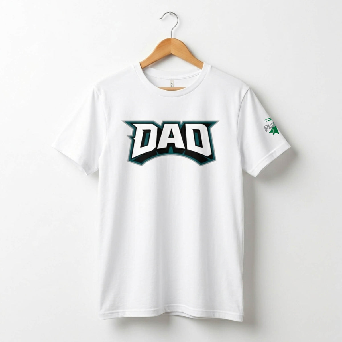 Philadelphia Eagles Father's Day white Dad football t-shirt by Phillygoat
