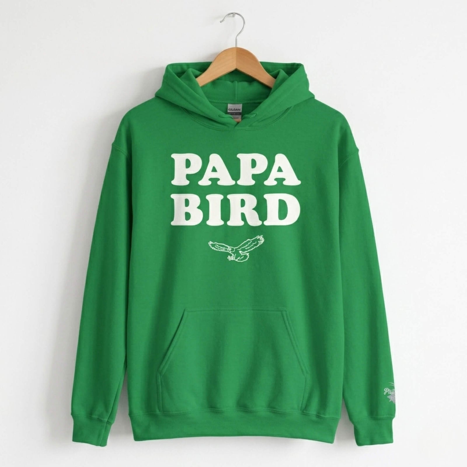 Philadelphia Eagles Papa Bird kelly green hoodie Fathers Day gift for Dad by Phillygoat