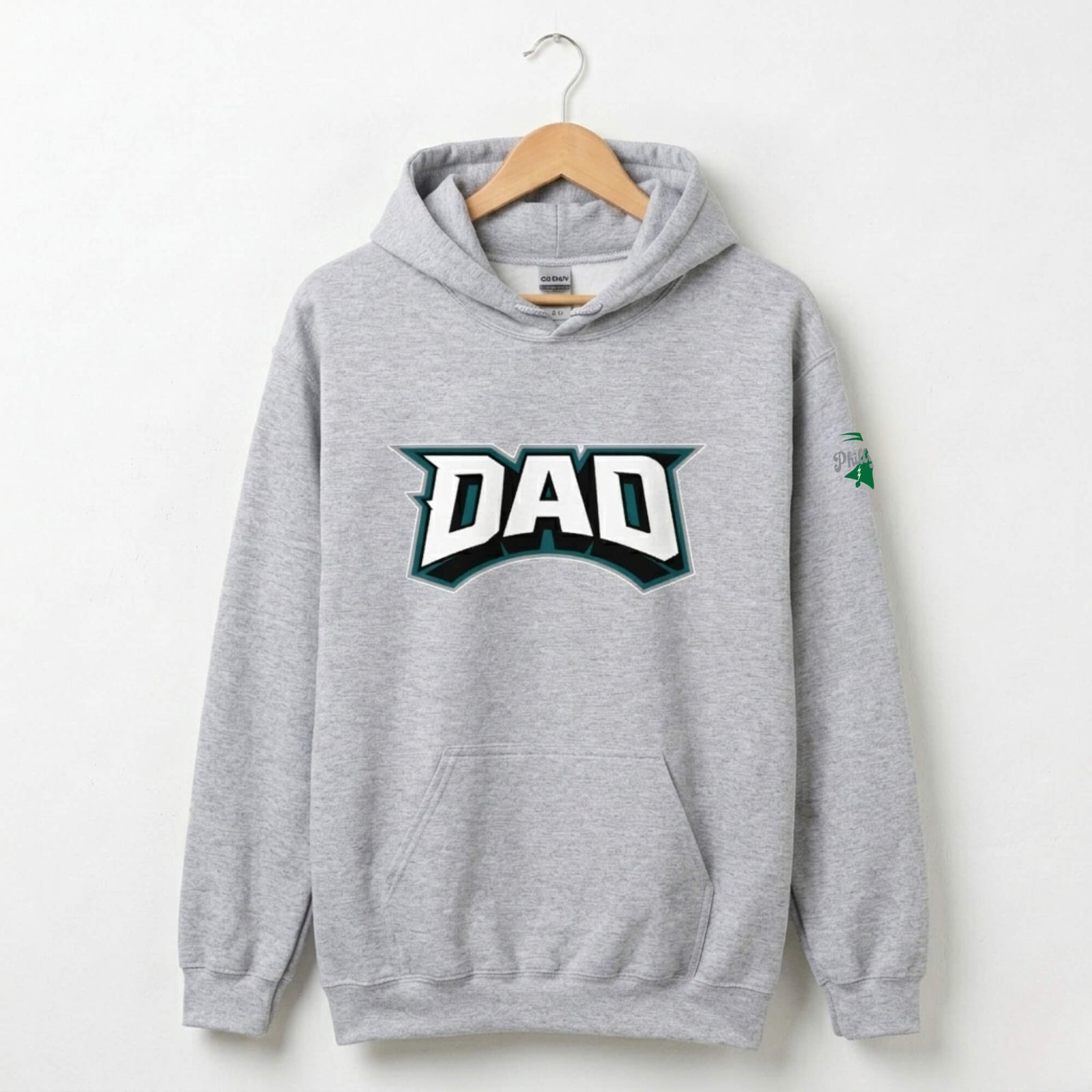 Philadelphia Eagles Dad Father's Day grey hoodie by Phillygoat