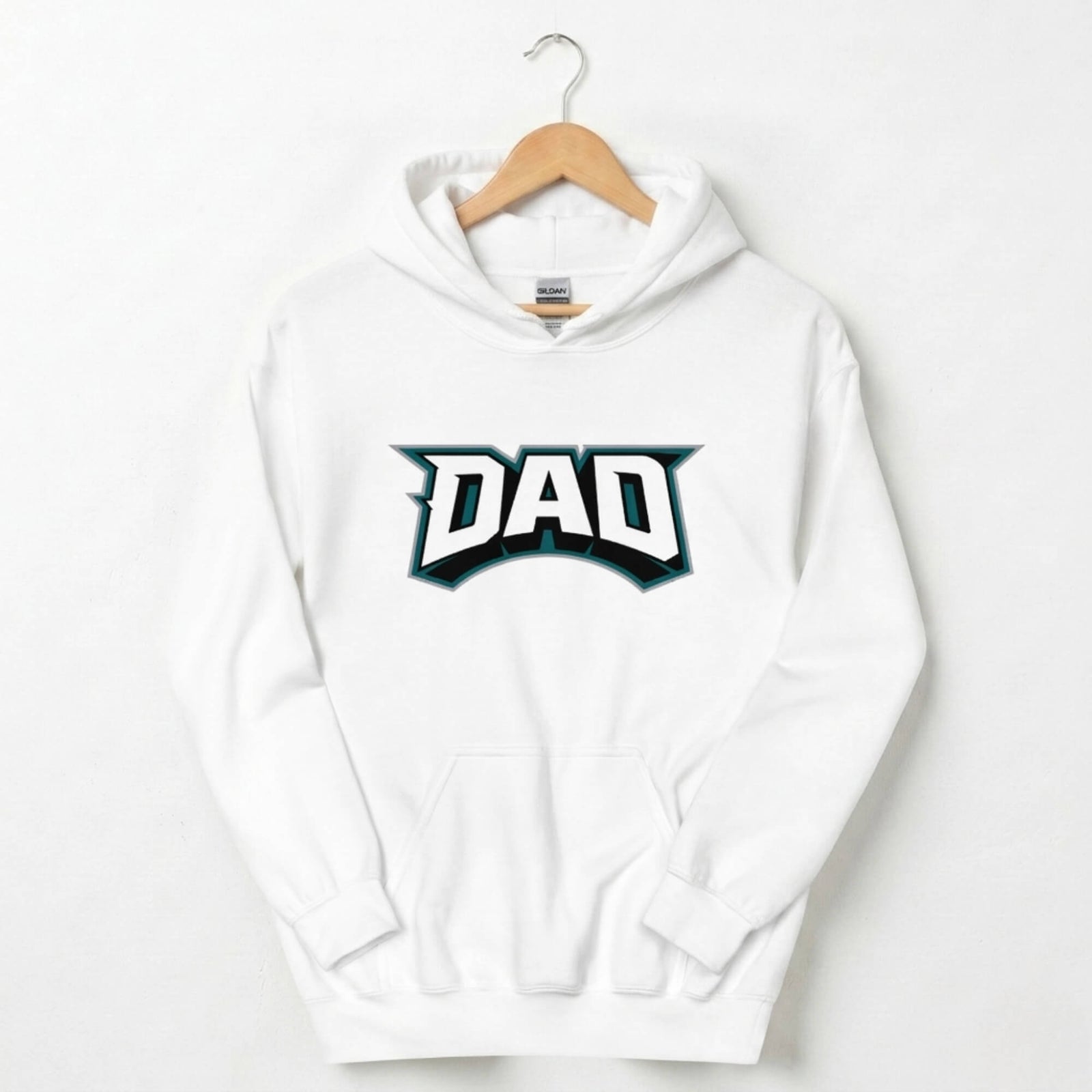 Philadelphia Eagles Dad Father's Day white hoodie by Phillygoat