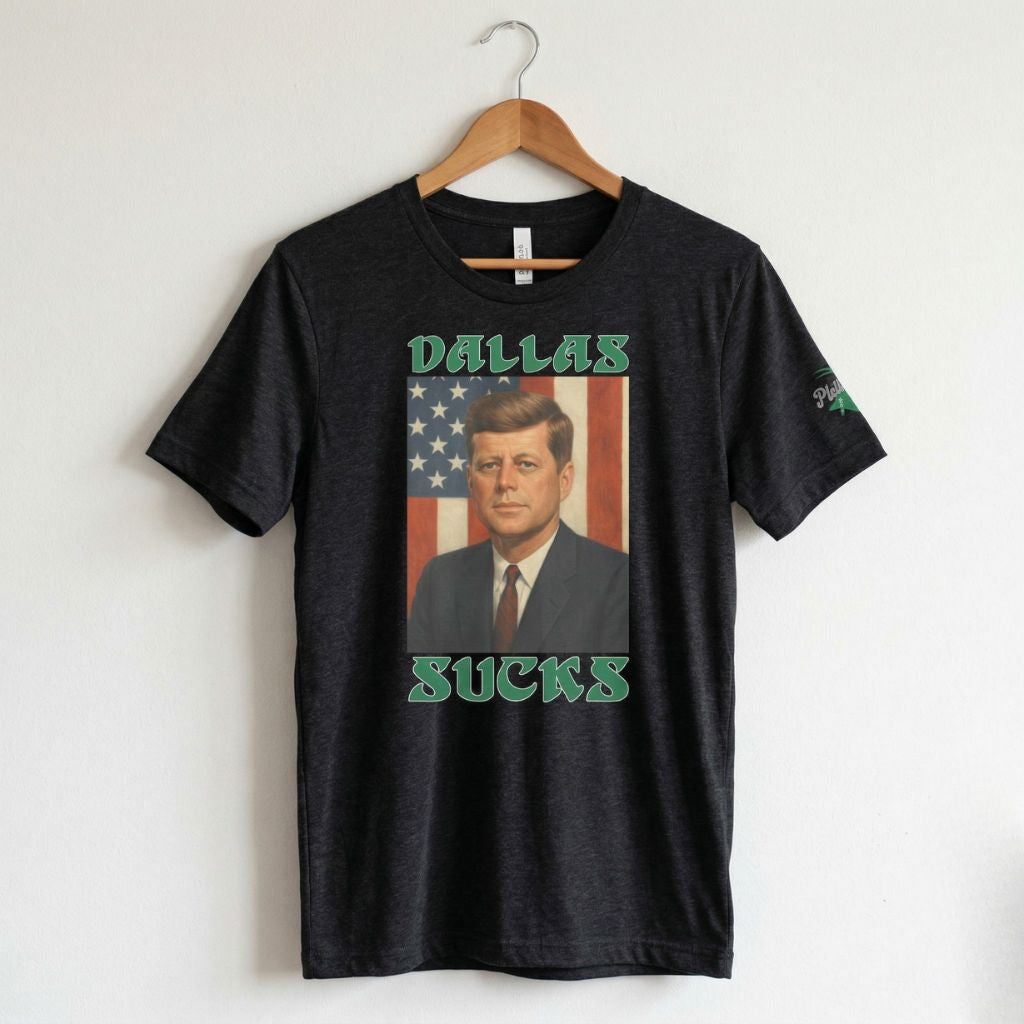 Philadelphia Eagles Funny JFK John F Kennedy Dallas Sucks black shirt by Phillygoat