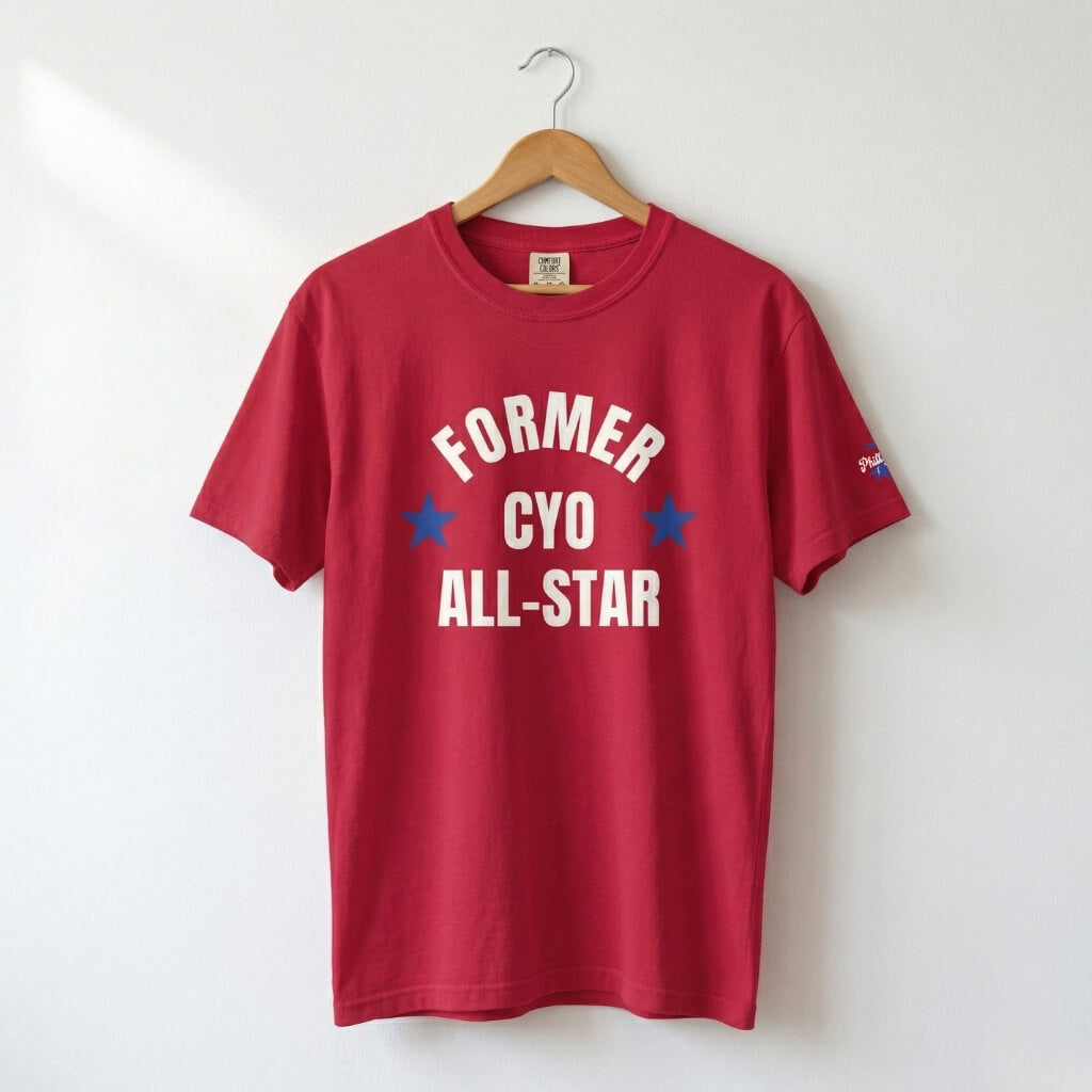 Funny former CYO all-star red t-shirt by Phillygoat