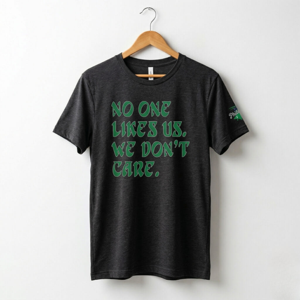Philadelphia Eagles No One Likes Us We Don't Care black shirt by Phillygoat