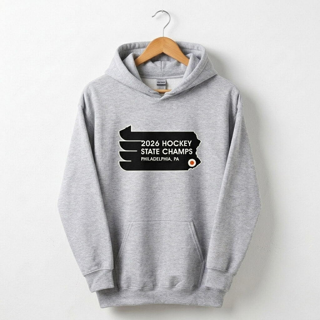 Philadelphia Flyers 2026 hockey state champs grey hoodie by Phillygoat