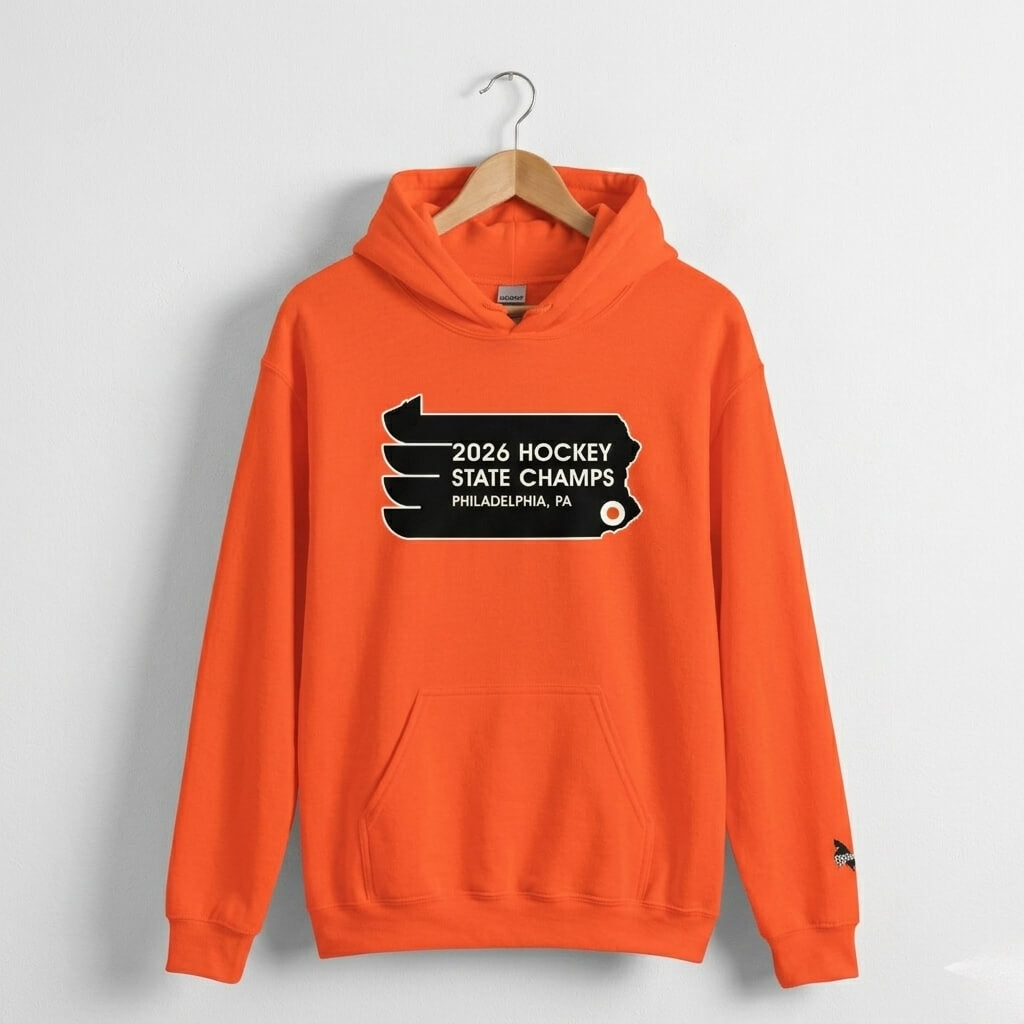 Philadelphia Flyers 2026 hockey state champs orange hoodie by Phillygoat