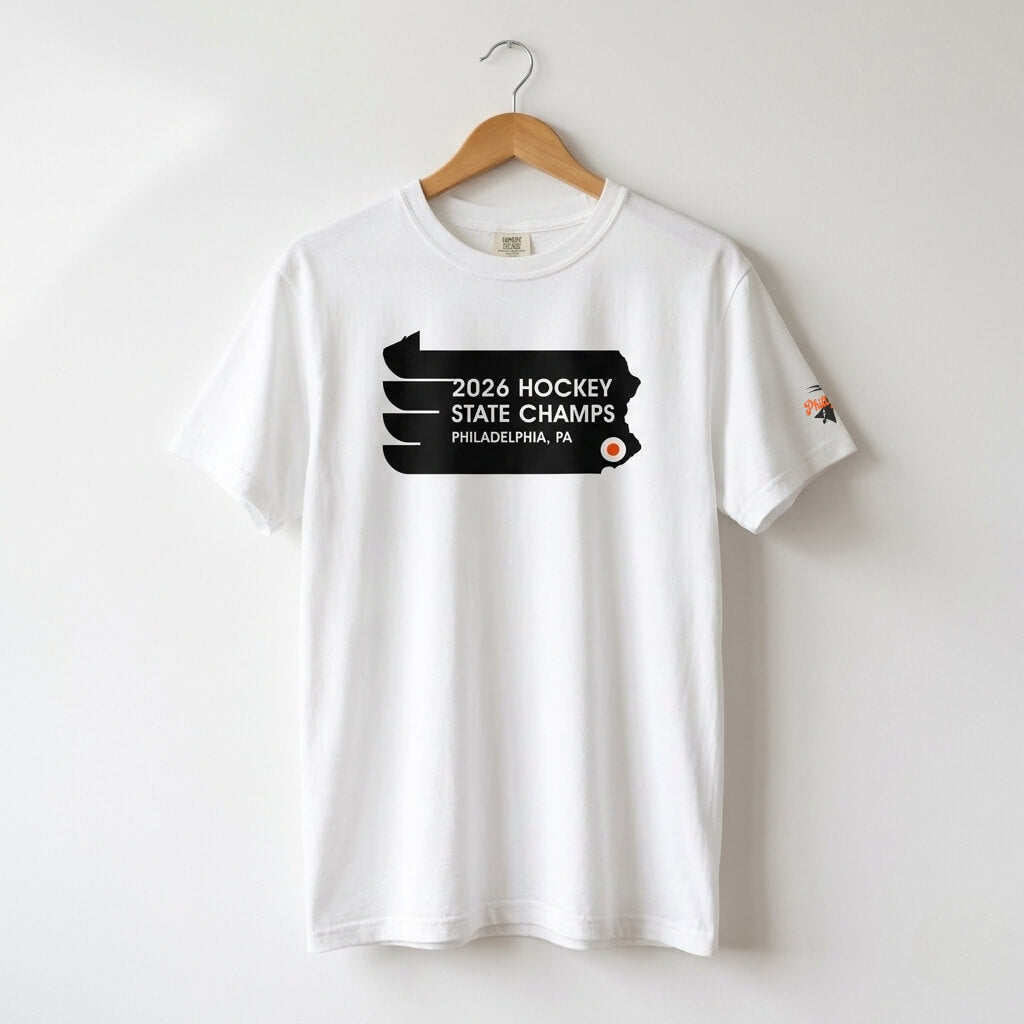 Philadelphia Flyers 2026 hockey state champs white comfort colors t-shirt by Phillygoat