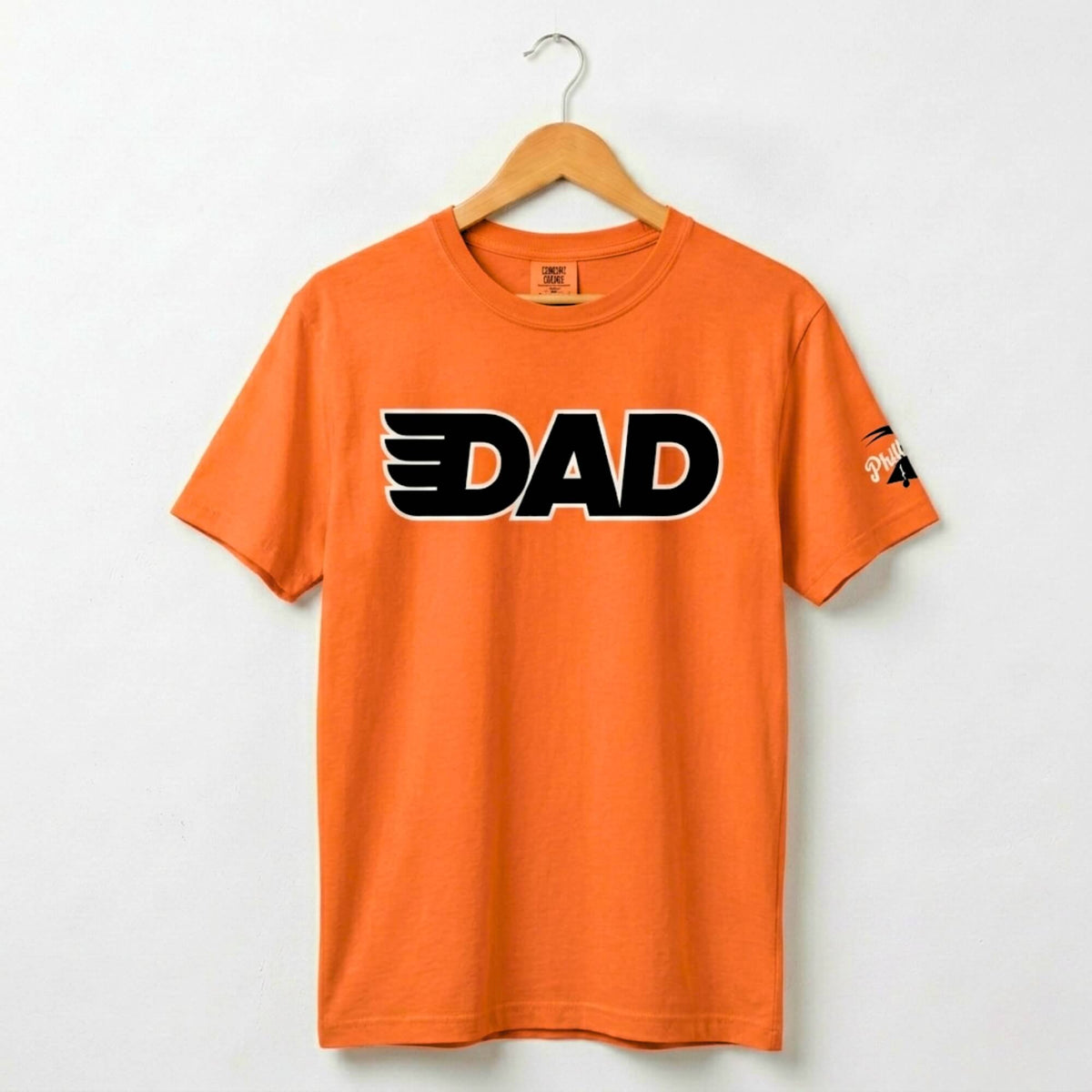 Philadelphia Flyers dad Father's Day orange comfort colors t-shirt by Phillygoat